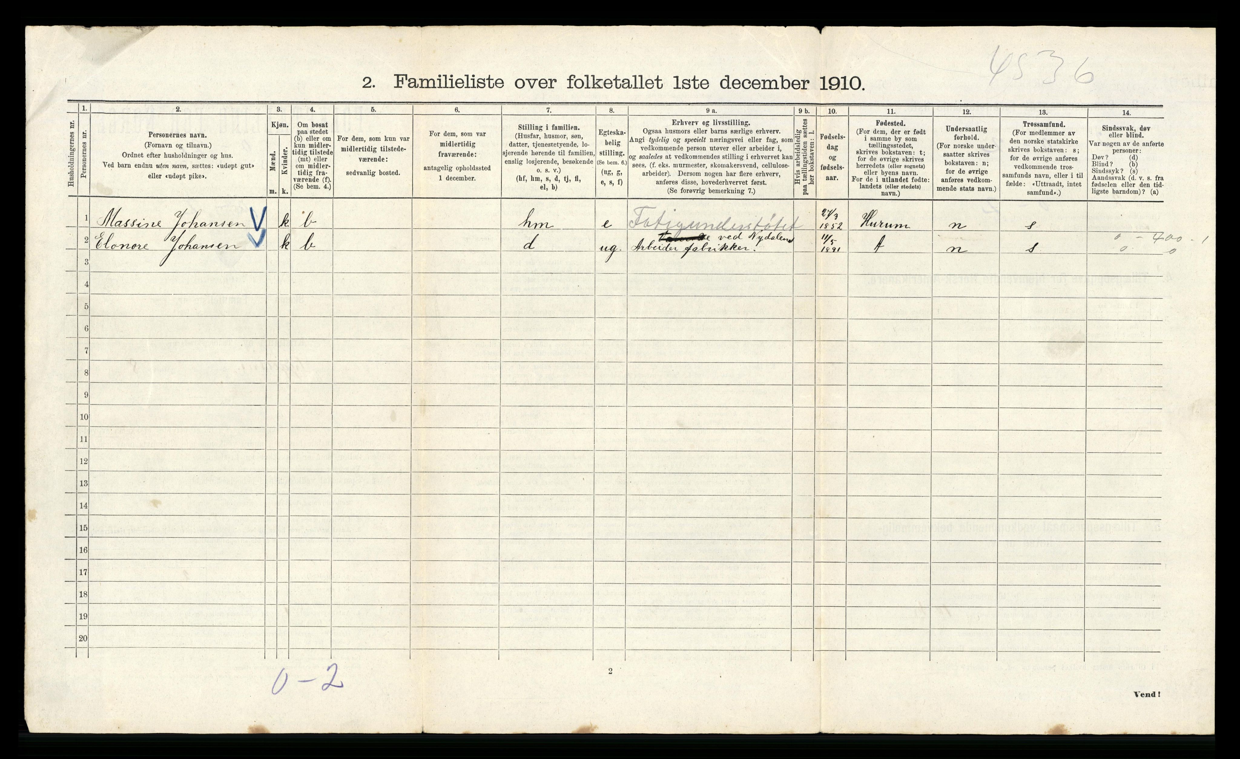 RA, 1910 census for Kristiania, 1910, p. 107150