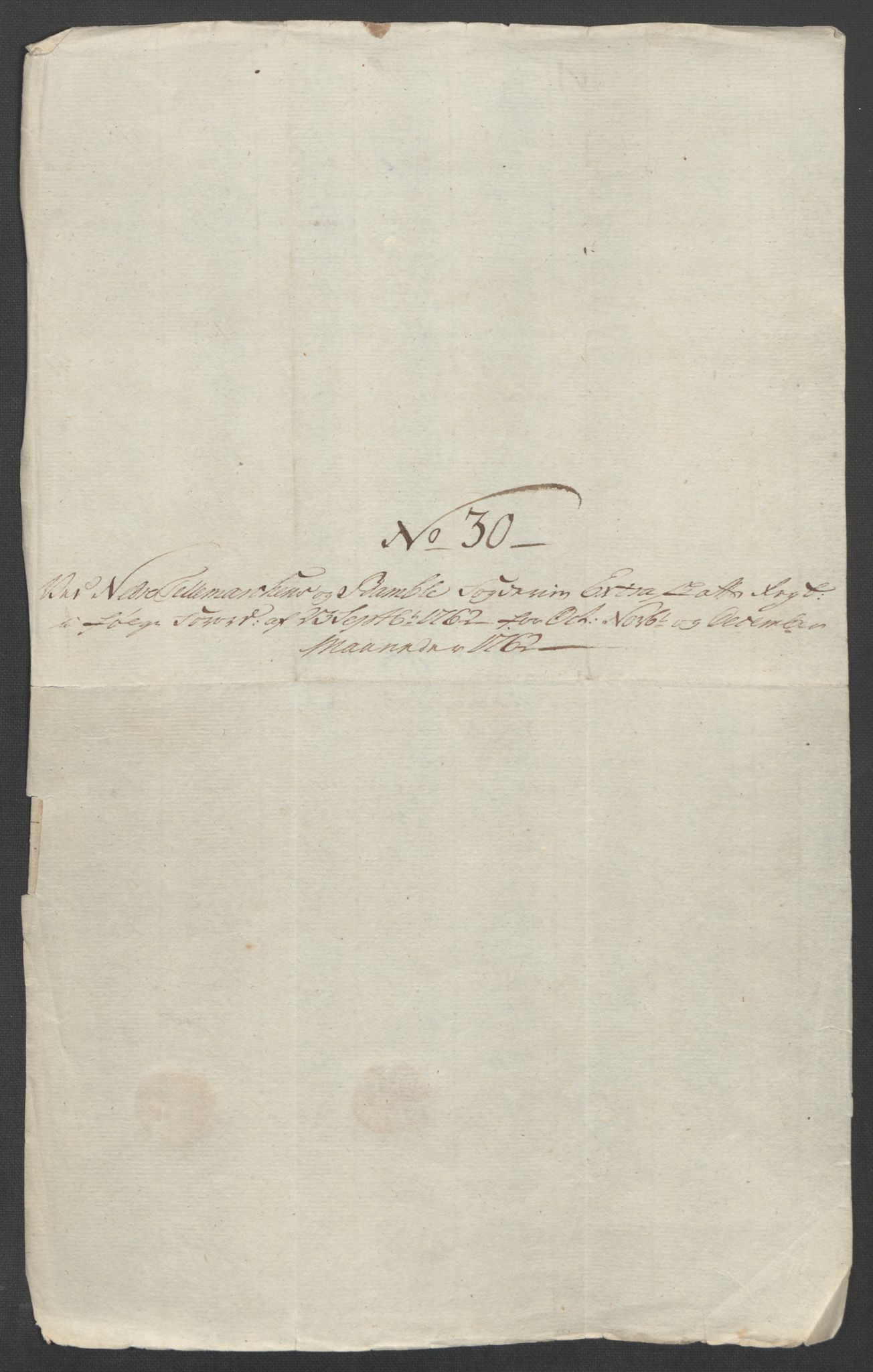 Rentekammeret inntil 1814, Reviderte regnskaper, Fogderegnskap, AV/RA-EA-4092/R37/L2239: Ekstraskatten Nedre Telemark og Bamble, 1762-1763, p. 263