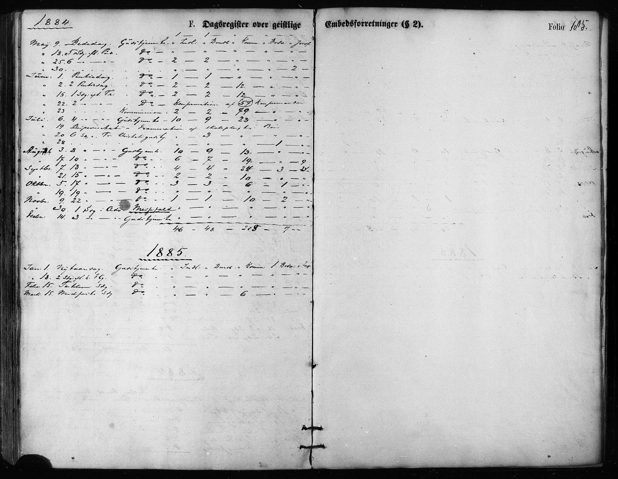 Balsfjord sokneprestembete, SATØ/S-1303/G/Ga/L0002kirke: Parish register (official) no. 2, 1871-1886, p. 185