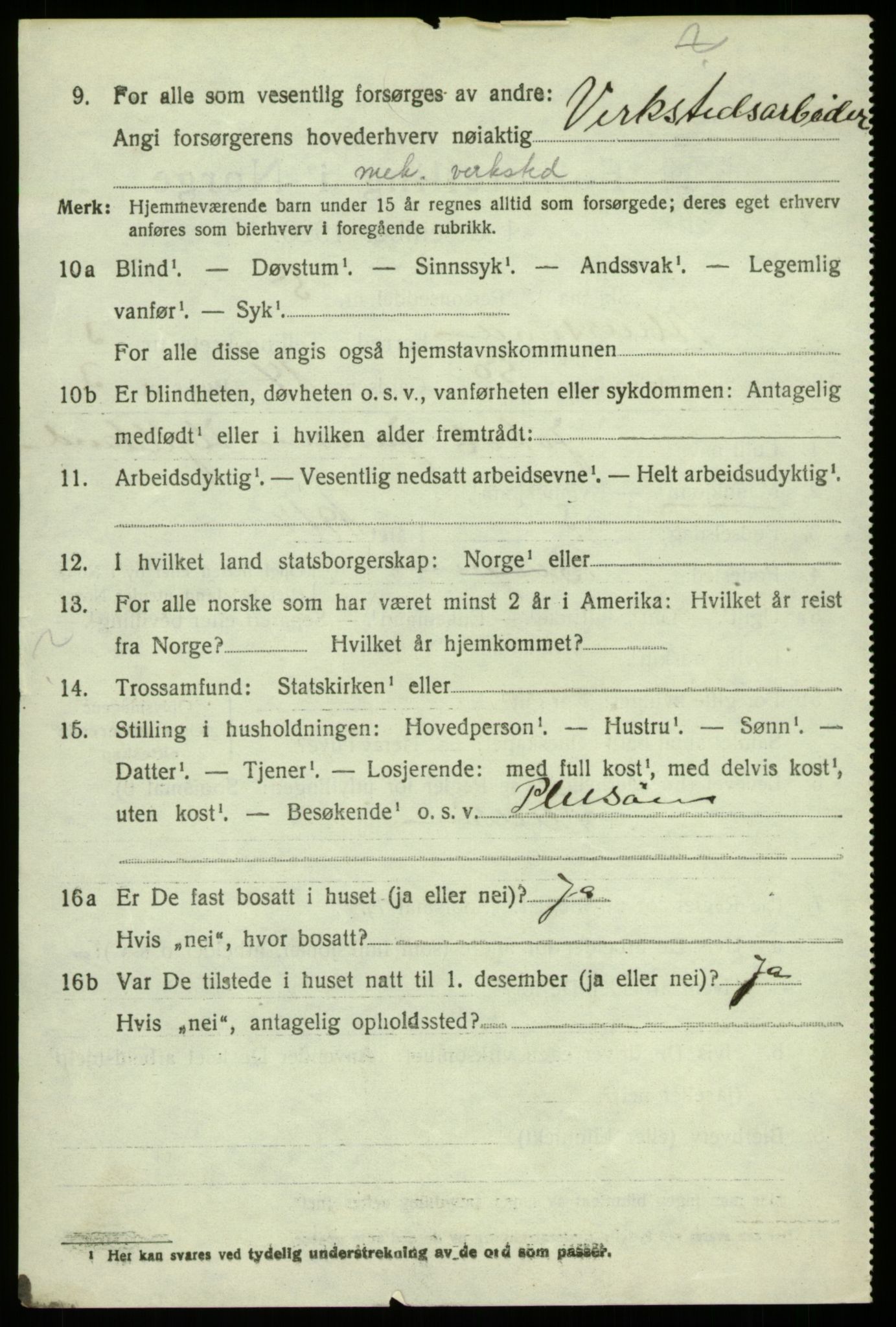 SAB, 1920 census for Alversund, 1920, p. 2655