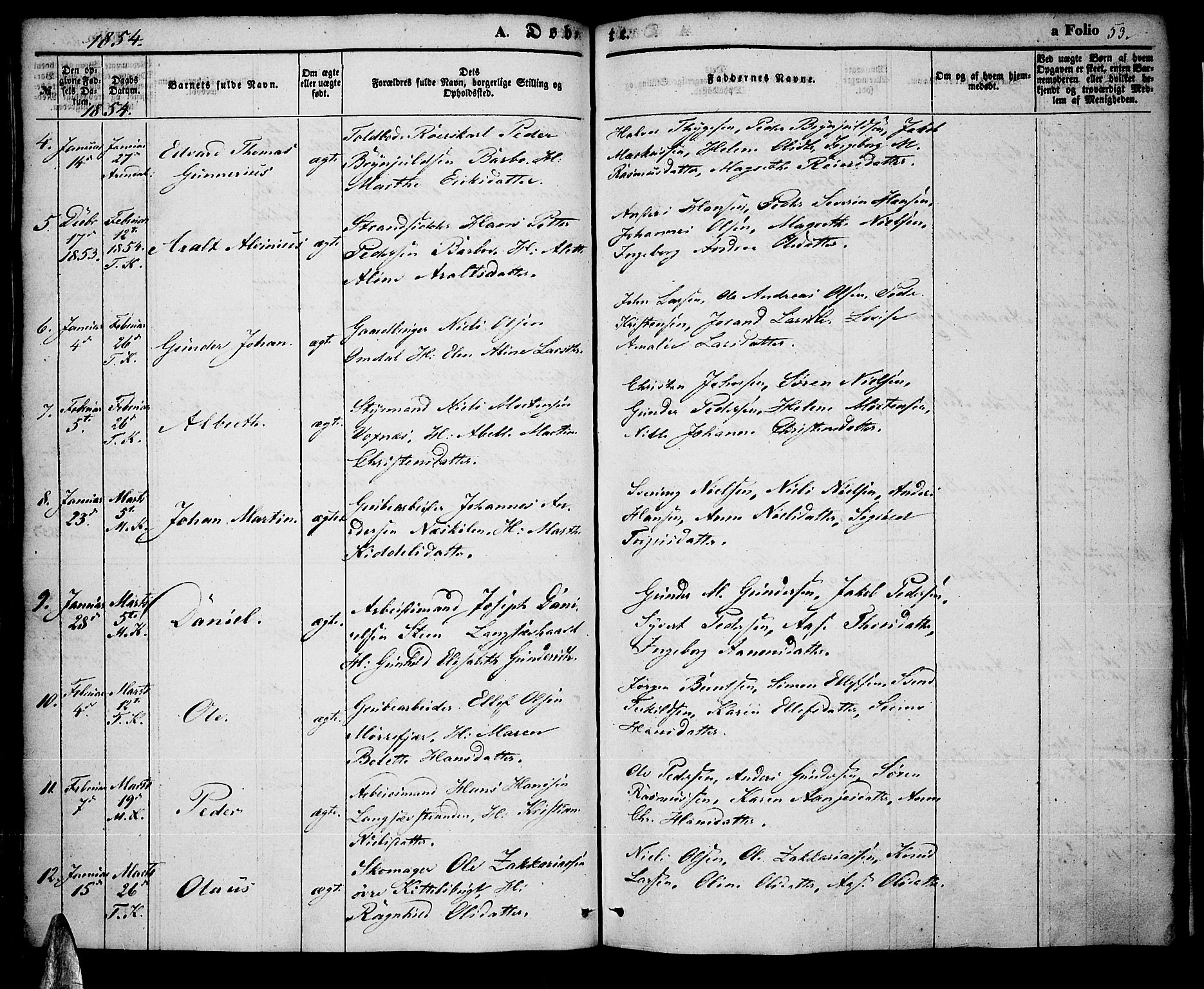 Tromøy sokneprestkontor, AV/SAK-1111-0041/F/Fa/L0005: Parish register (official) no. A 5, 1847-1856, p. 53