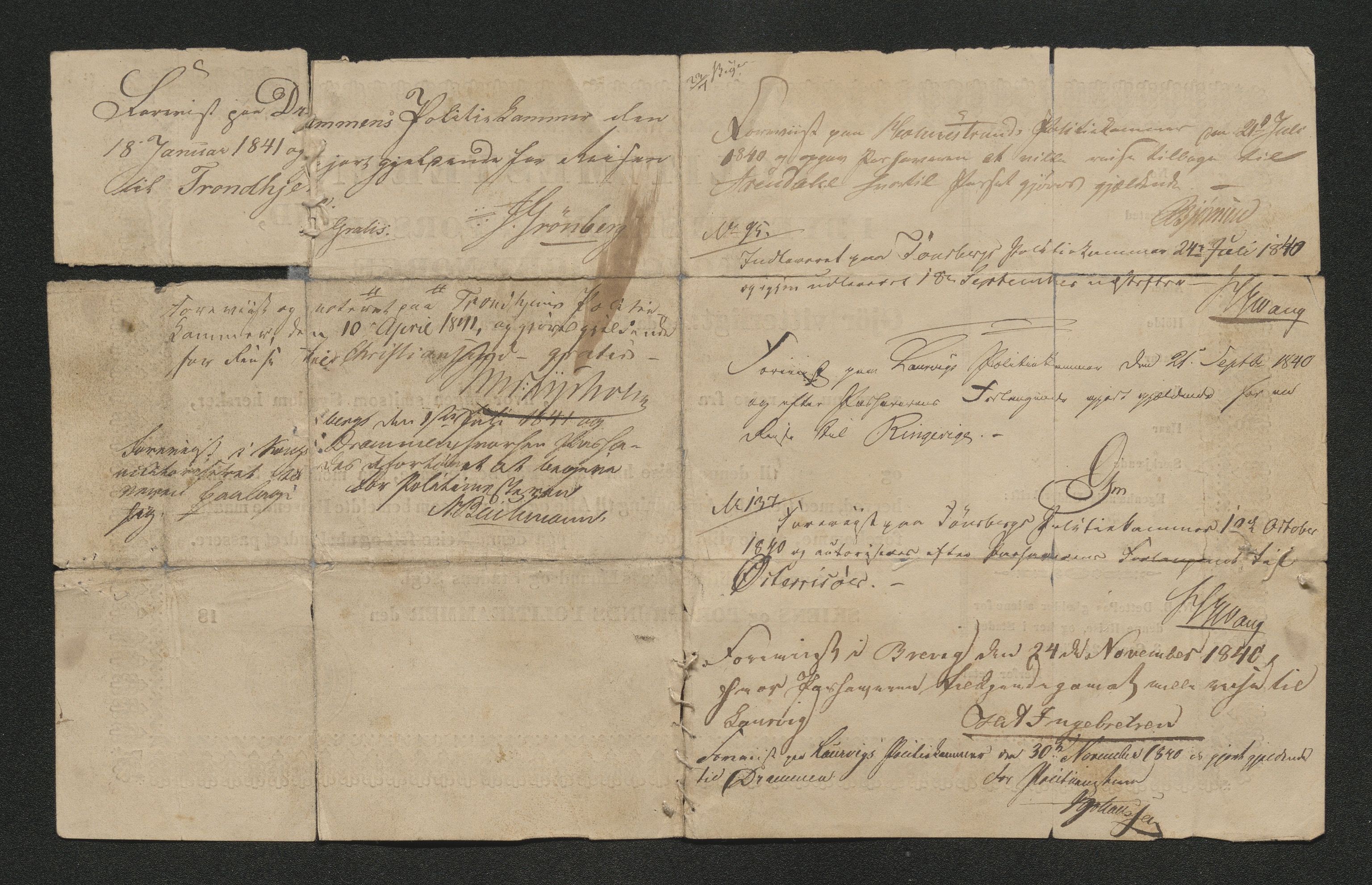 Drammen politikammer, AV/SAKO-A-623/I/Ia/Iab/L0006: Innleverte pass, 1841-1842, p. 207