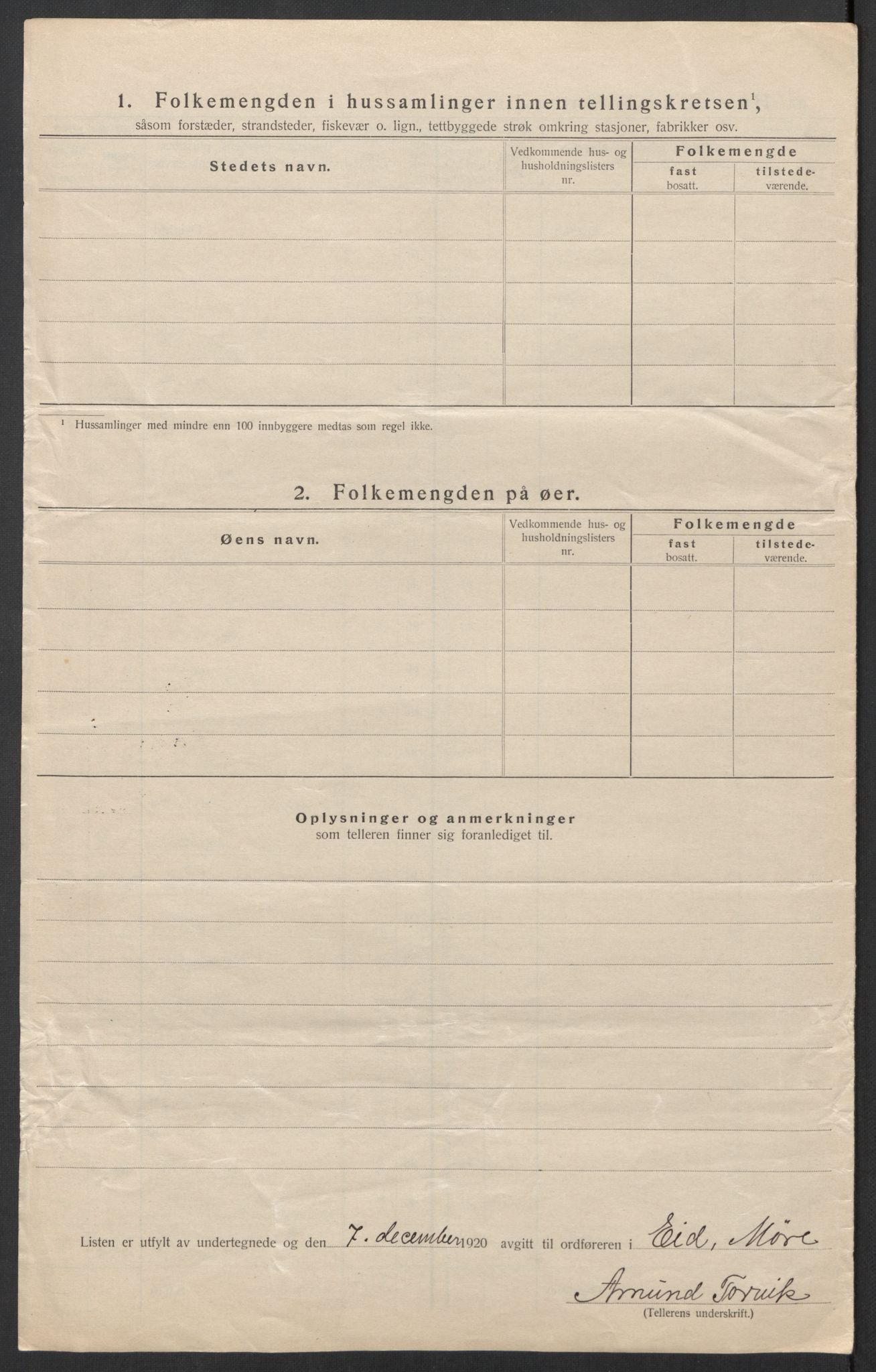 SAT, 1920 census for Eid, 1920, p. 9