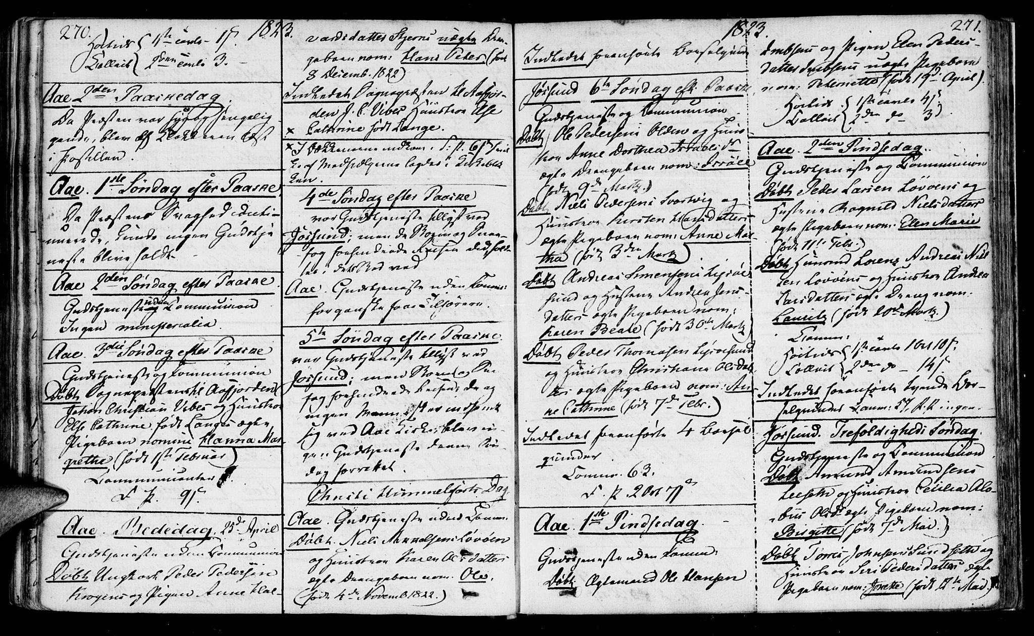 Ministerialprotokoller, klokkerbøker og fødselsregistre - Sør-Trøndelag, SAT/A-1456/655/L0674: Parish register (official) no. 655A03, 1802-1826, p. 270-271