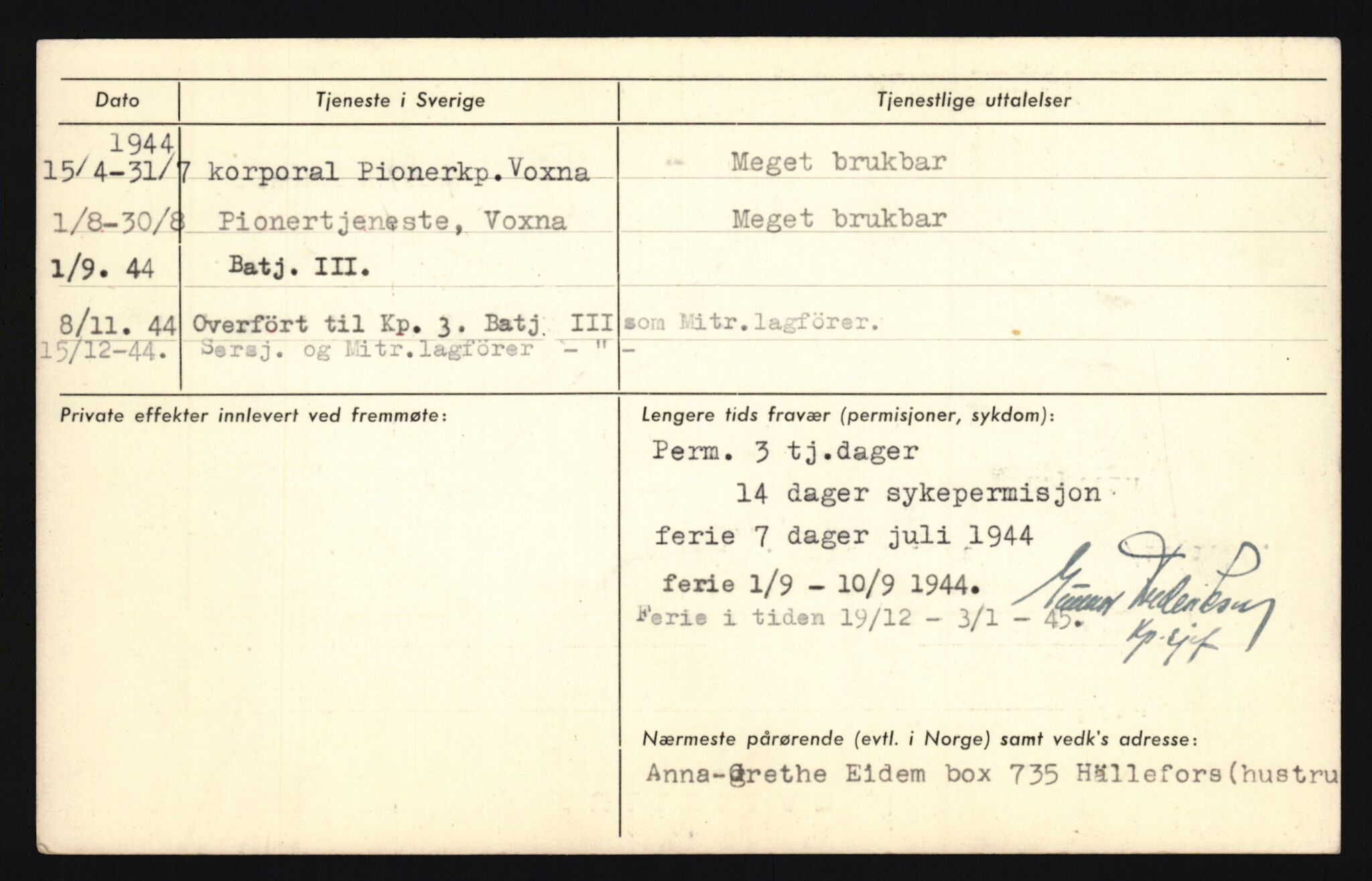 Forsvaret, Sør-Hålogaland landforsvar, AV/RA-RAFA-2552/P/Pa/L0303: Personellmapper for slettet personell, yrkesbefal og vernepliktig befal, født 1917-1920, 1936-1980, p. 48