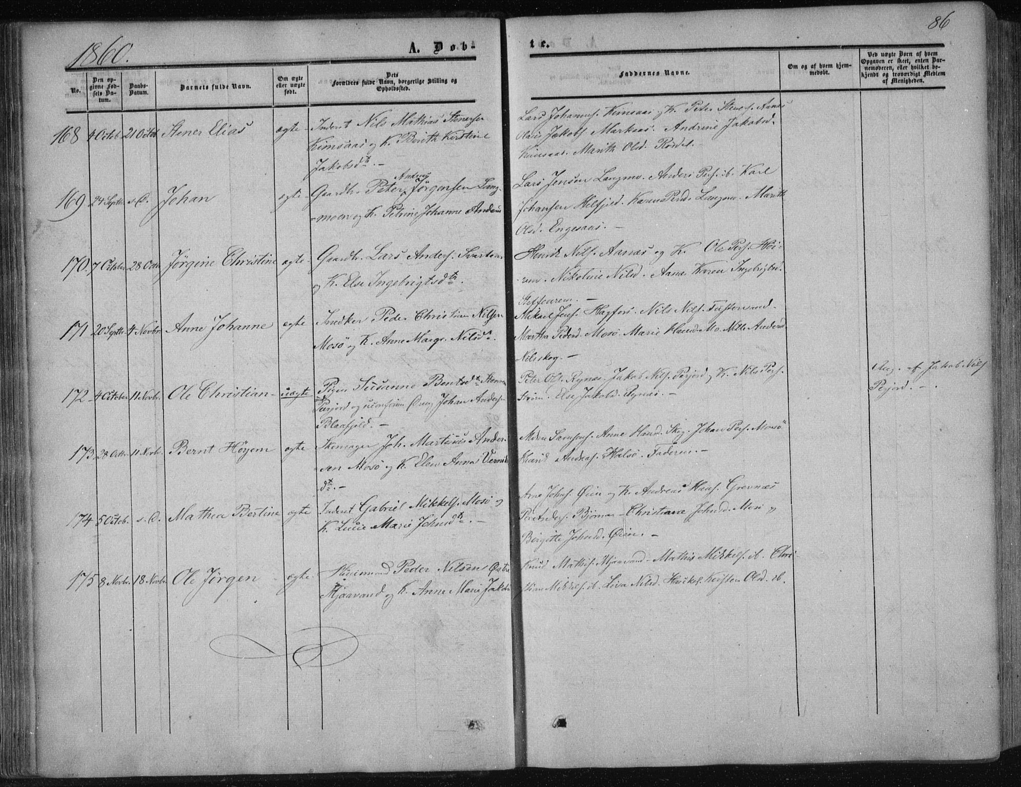 Ministerialprotokoller, klokkerbøker og fødselsregistre - Nordland, AV/SAT-A-1459/820/L0293: Parish register (official) no. 820A14, 1855-1865, p. 86