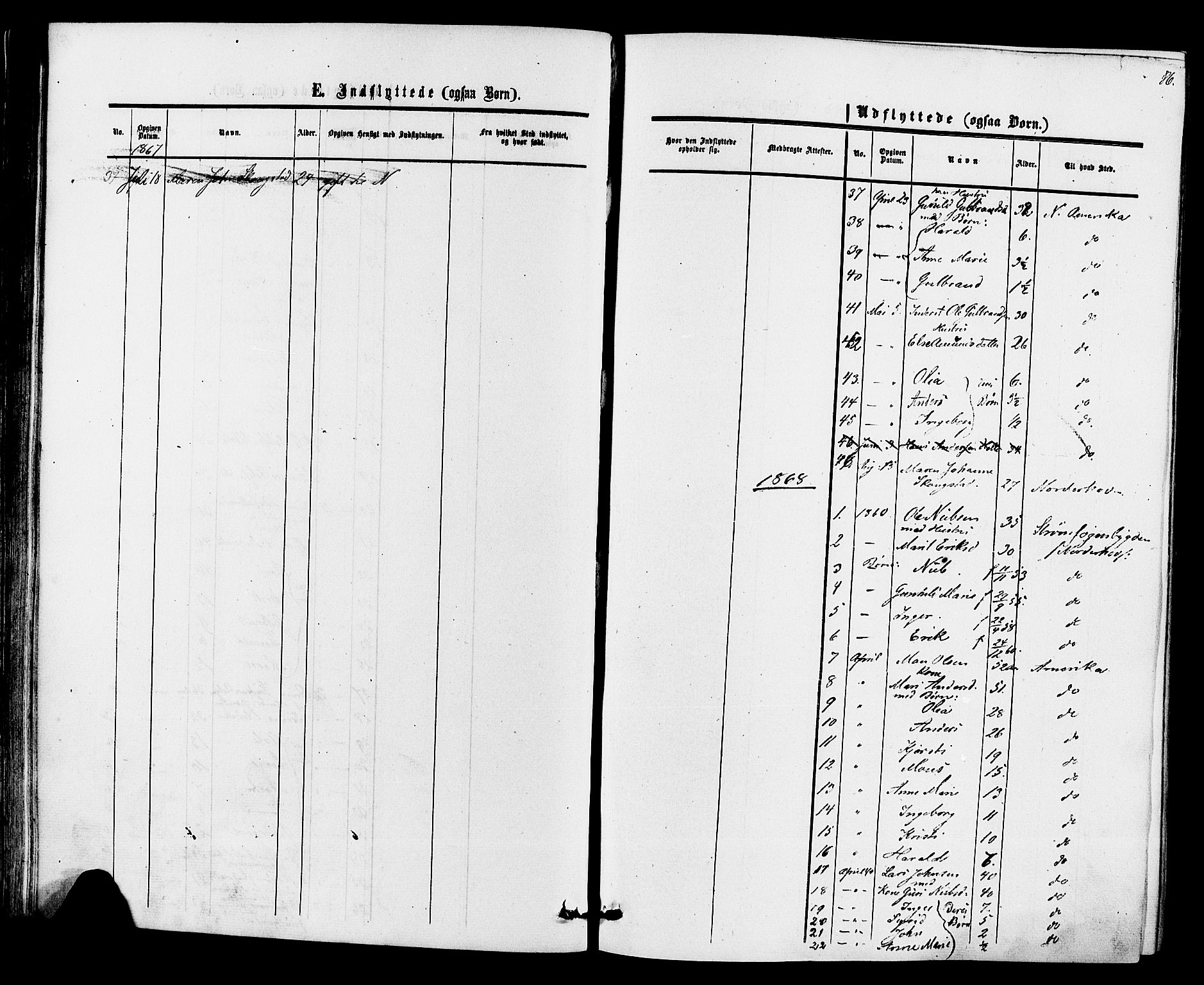 Ådal kirkebøker, AV/SAKO-A-248/F/Fa/L0002: Parish register (official) no. I 2, 1857-1883, p. 86