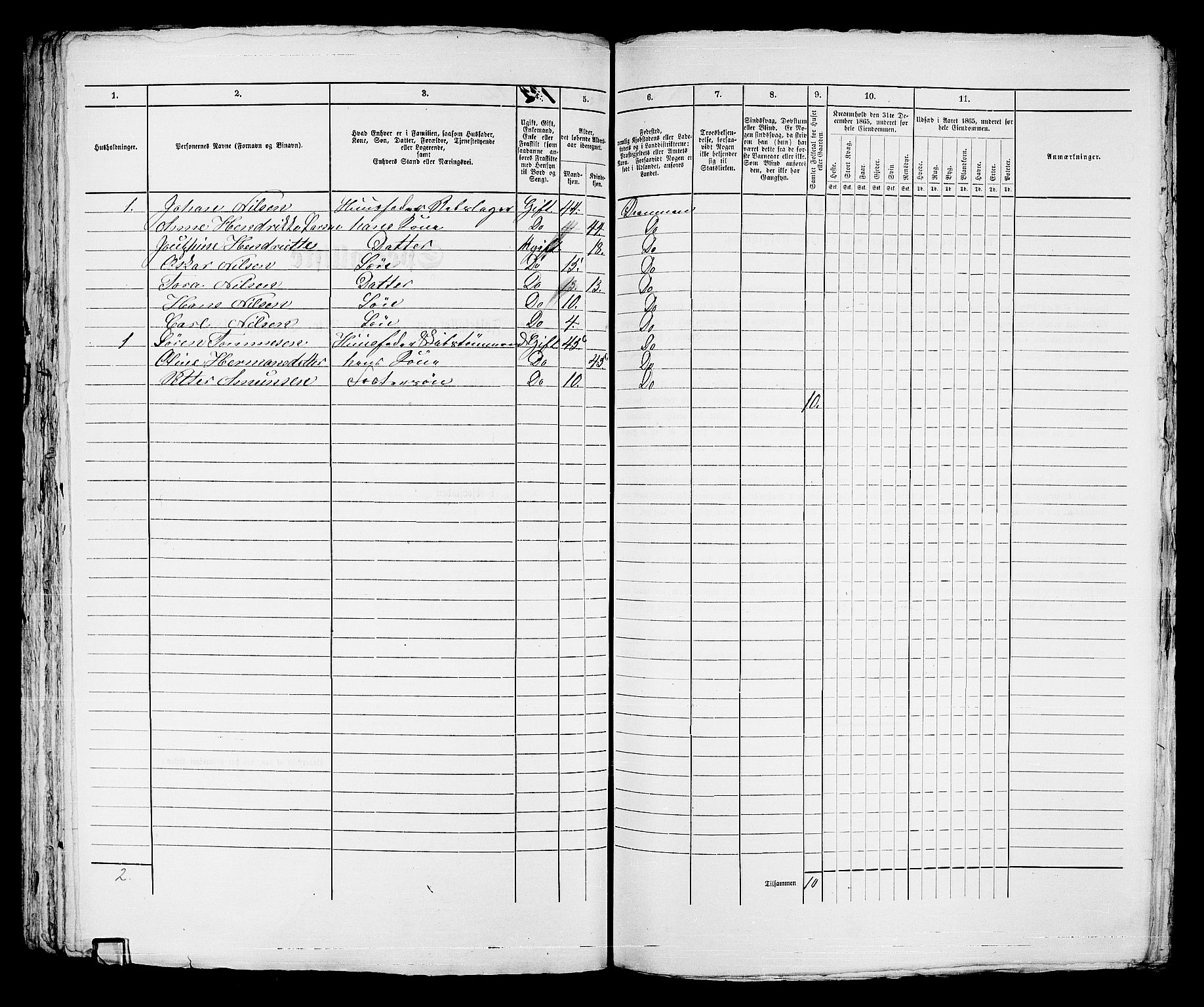 RA, 1865 census for Strømsø in Drammen, 1865, p. 298