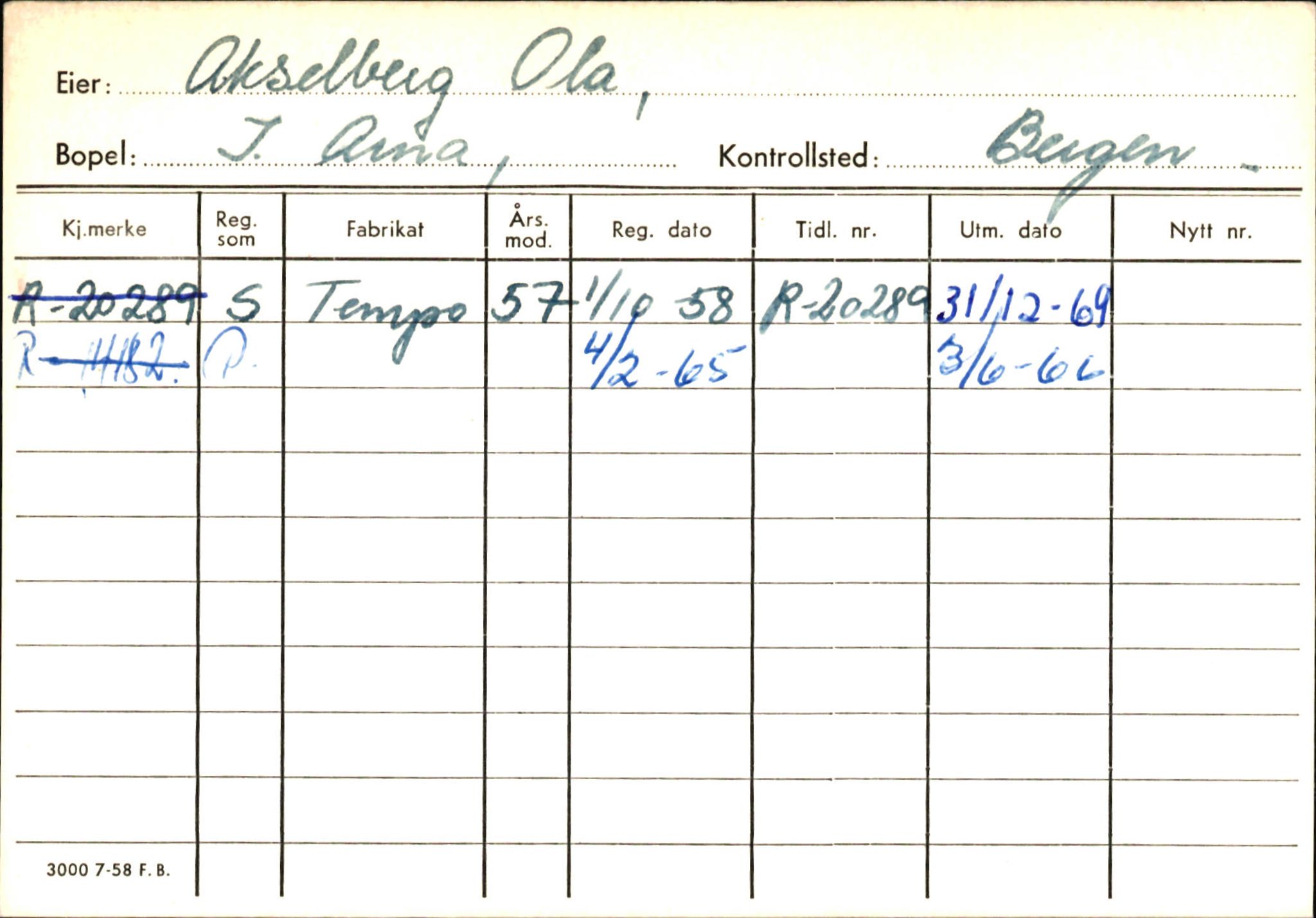 Statens vegvesen, Hordaland vegkontor, AV/SAB-A-5201/2/Ha/L0001: R-eierkort A, 1920-1971, p. 241