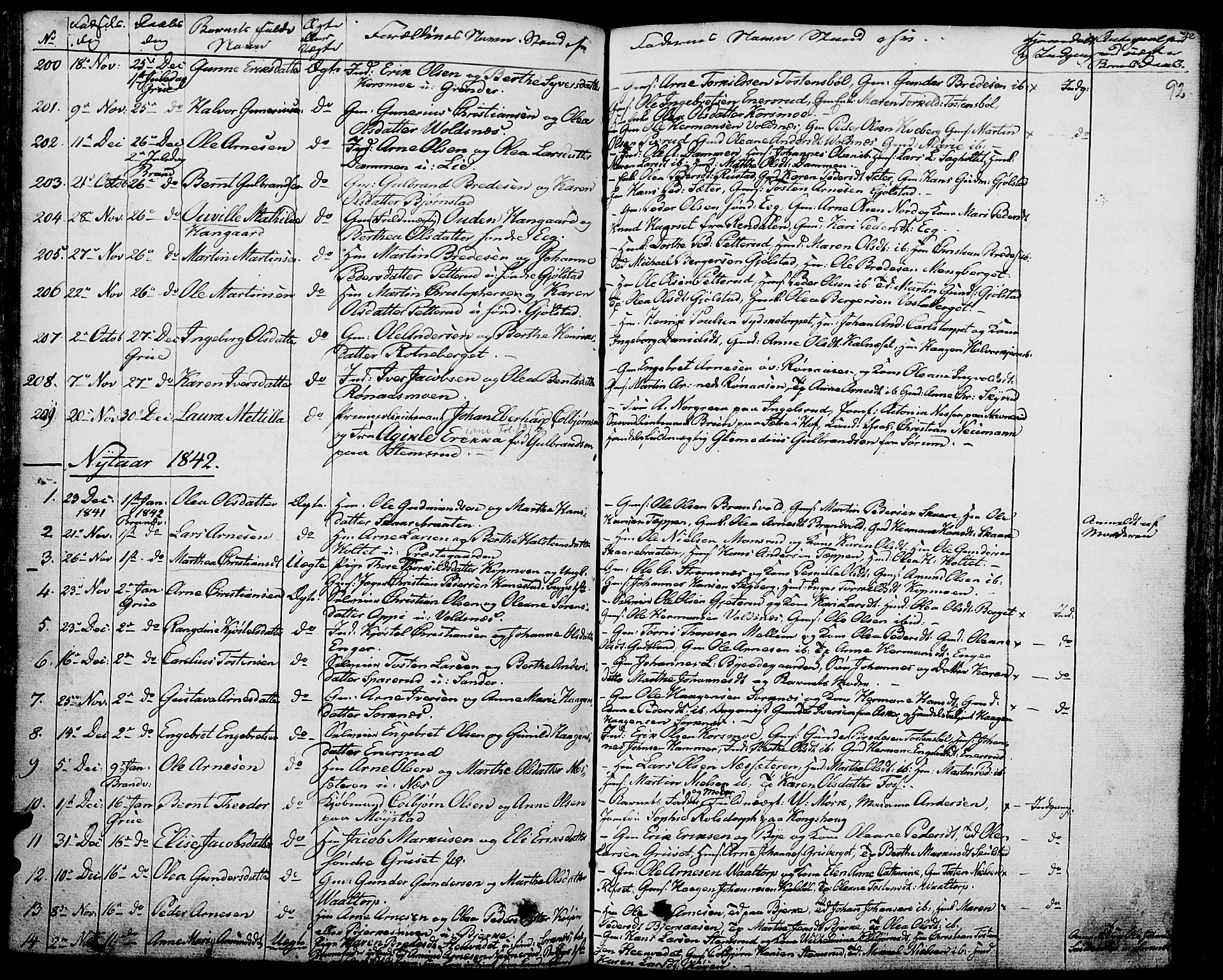 Grue prestekontor, SAH/PREST-036/H/Ha/Haa/L0007: Parish register (official) no. 7, 1830-1847, p. 92