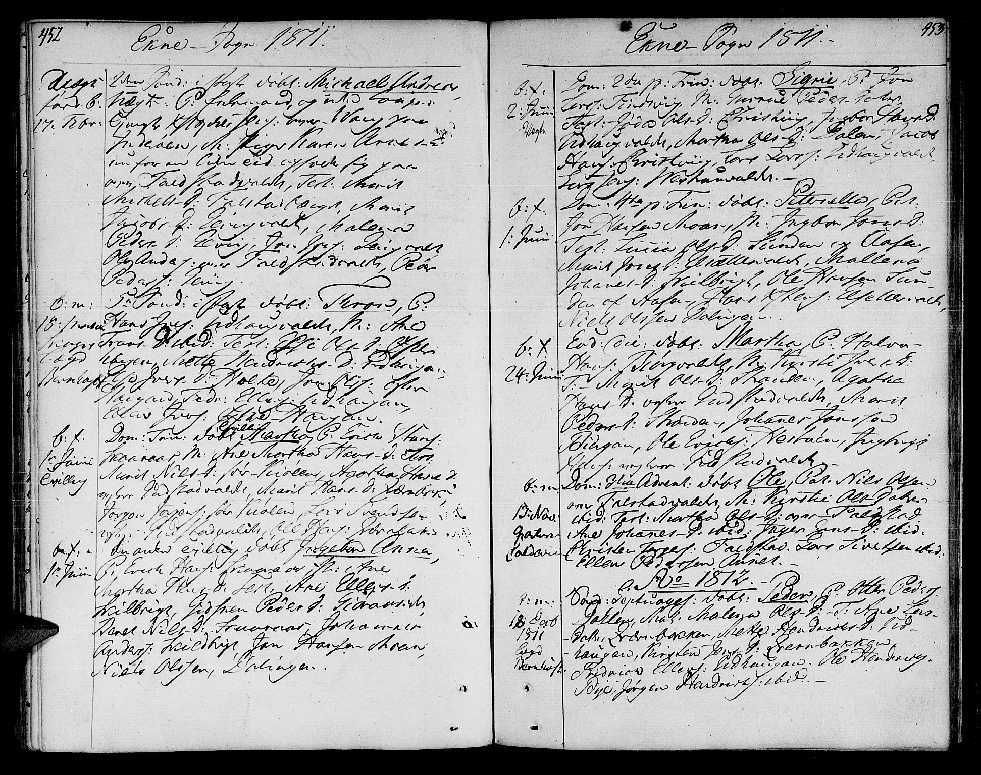 Ministerialprotokoller, klokkerbøker og fødselsregistre - Nord-Trøndelag, SAT/A-1458/717/L0145: Parish register (official) no. 717A03 /2, 1810-1815, p. 452-453