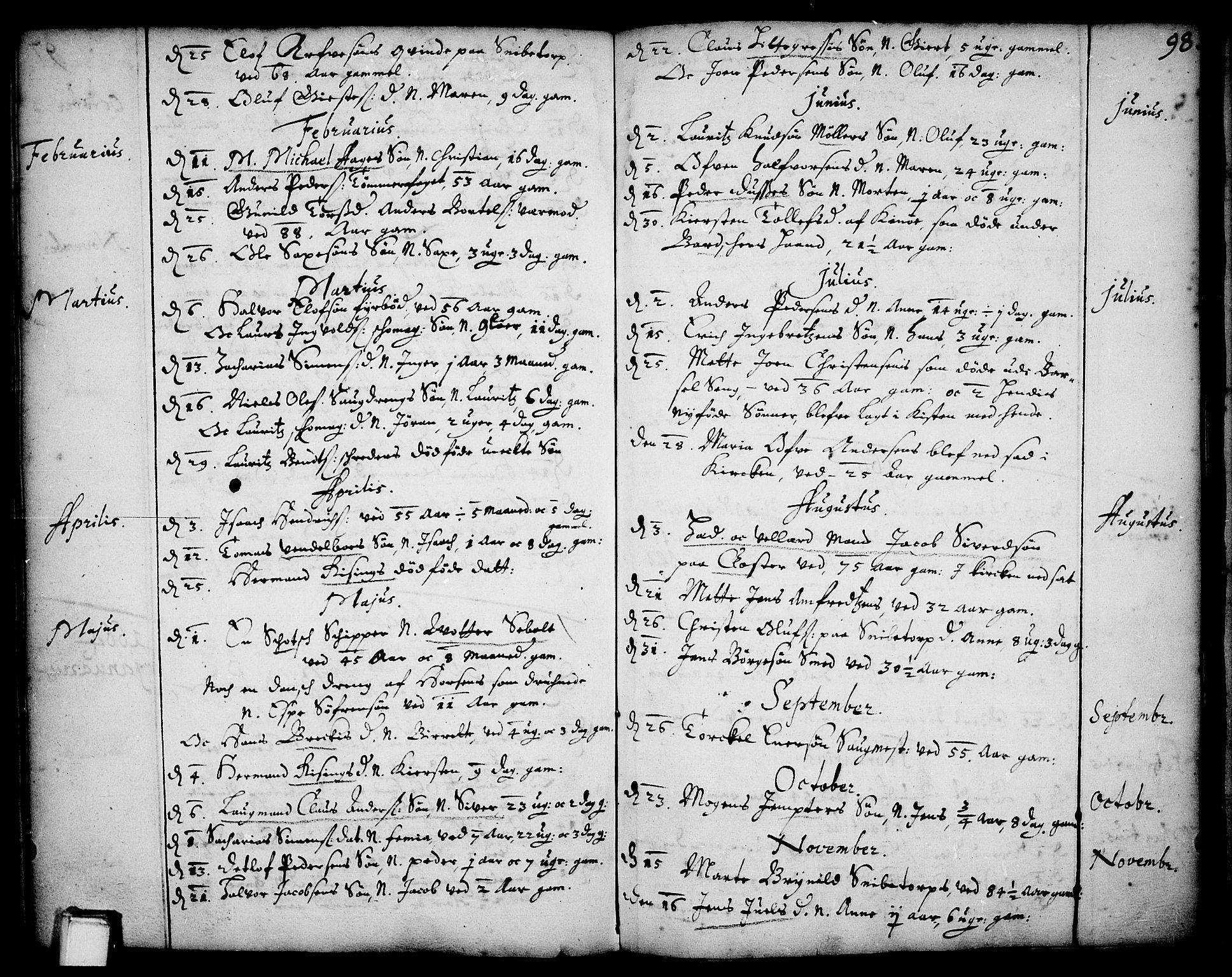 Skien kirkebøker, SAKO/A-302/F/Fa/L0001: Parish register (official) no. 1, 1659-1679, p. 98
