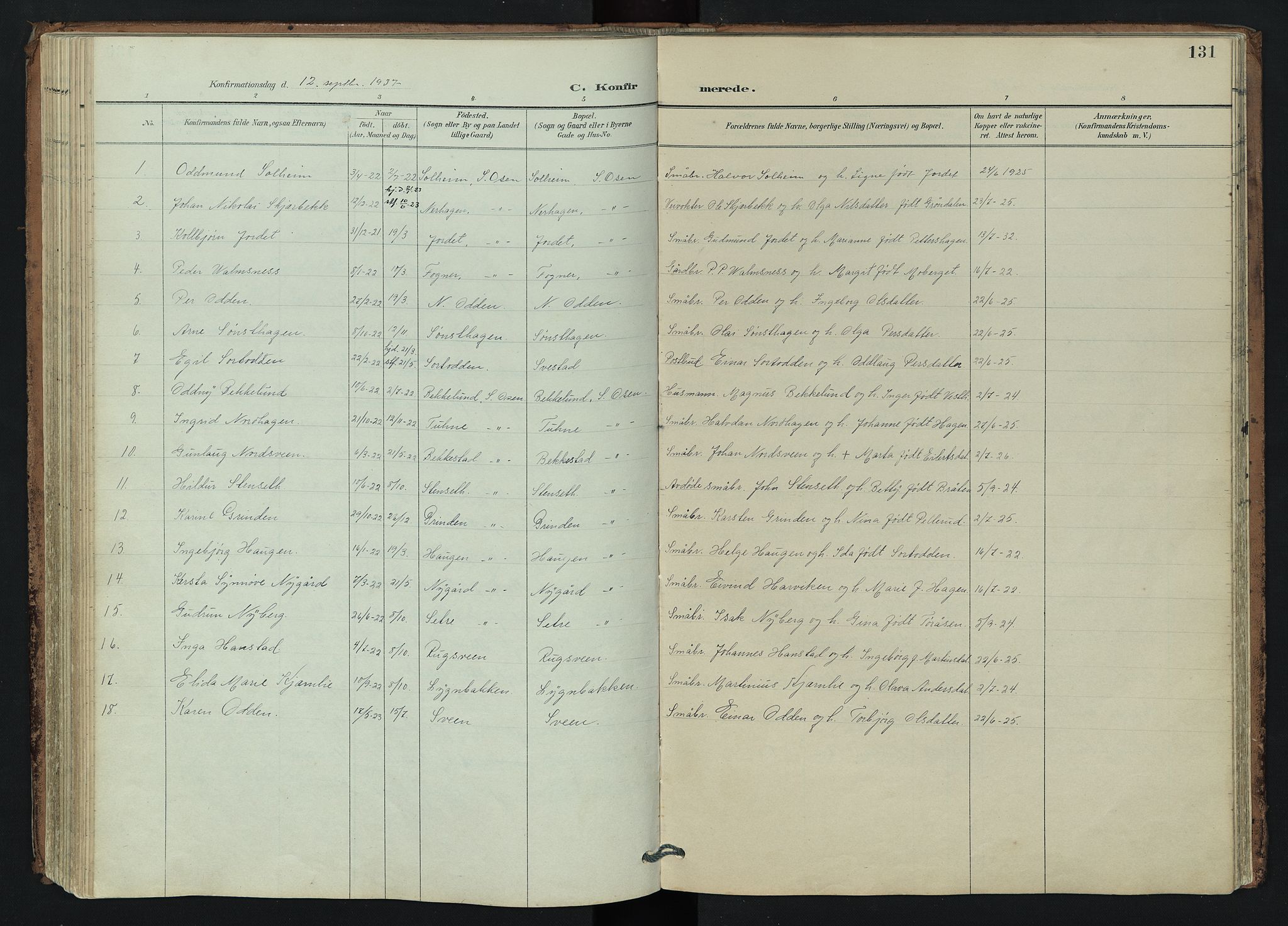 Trysil prestekontor, AV/SAH-PREST-046/H/Ha/Hab/L0007: Parish register (copy) no. 7, 1896-1948, p. 131