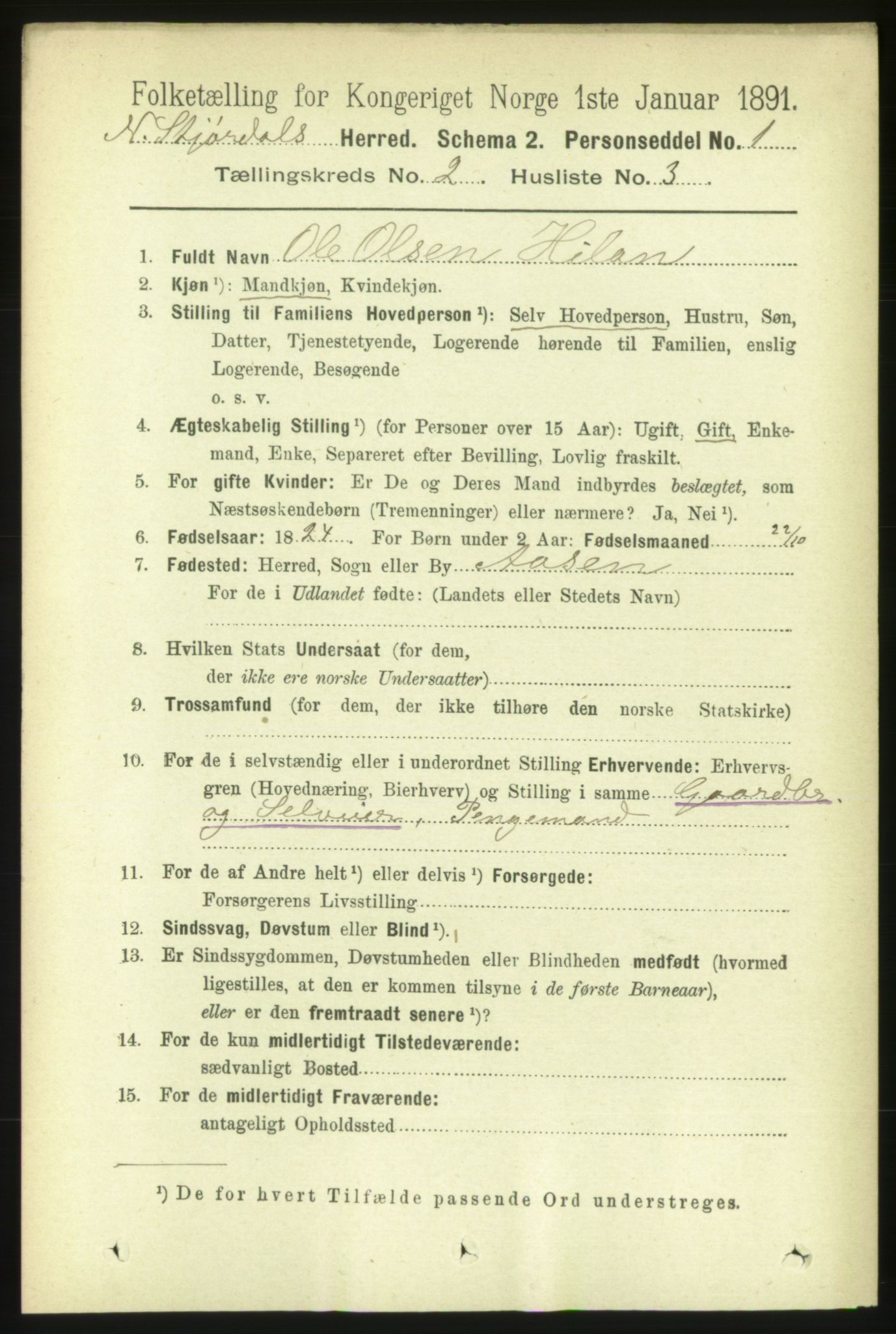 RA, 1891 census for 1714 Nedre Stjørdal, 1891, p. 498