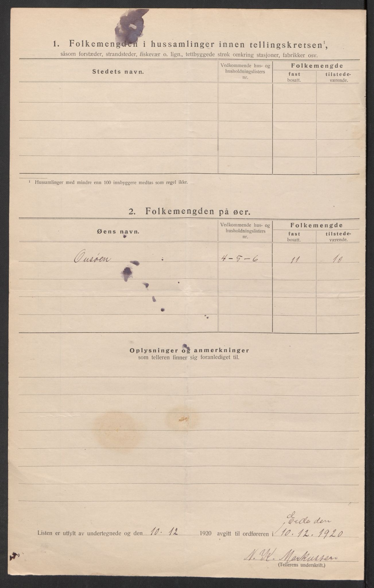 SAK, 1920 census for Eide, 1920, p. 14