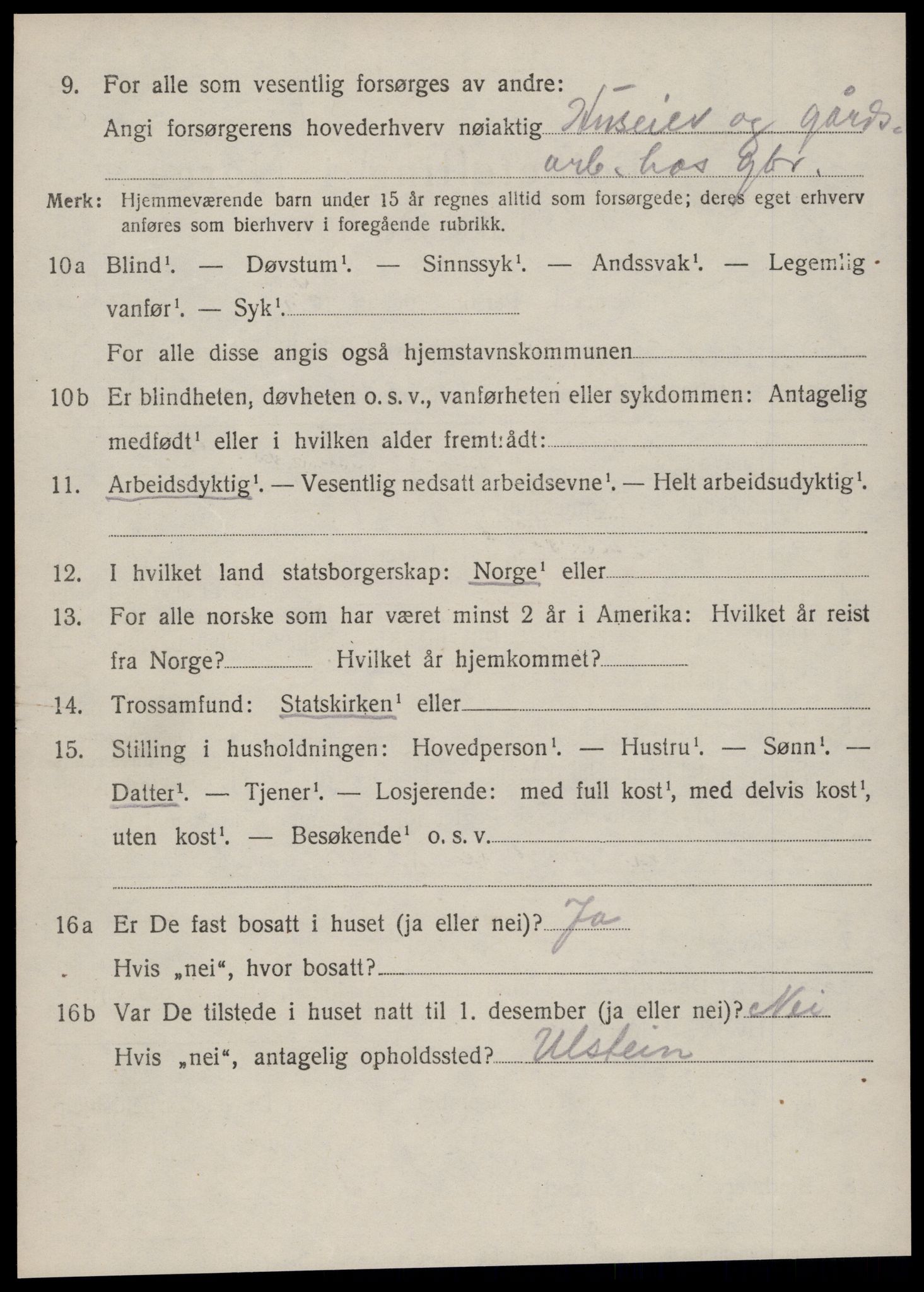 SAT, 1920 census for Norddal, 1920, p. 2496