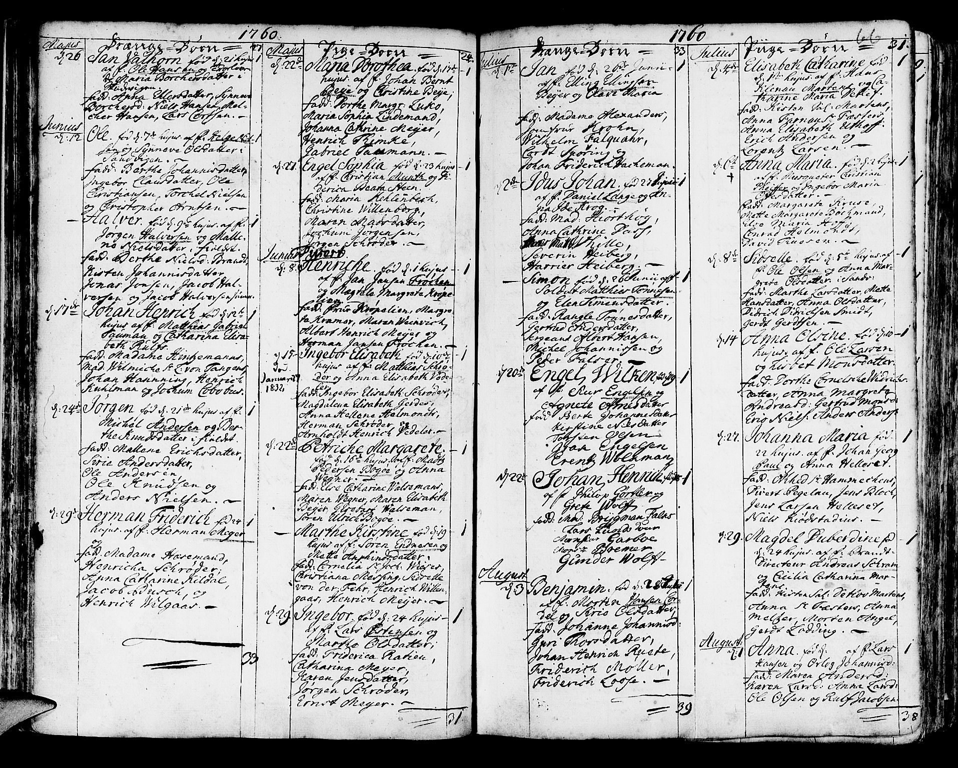 Korskirken sokneprestembete, AV/SAB-A-76101/H/Haa/L0005: Parish register (official) no. A 5, 1751-1789, p. 66