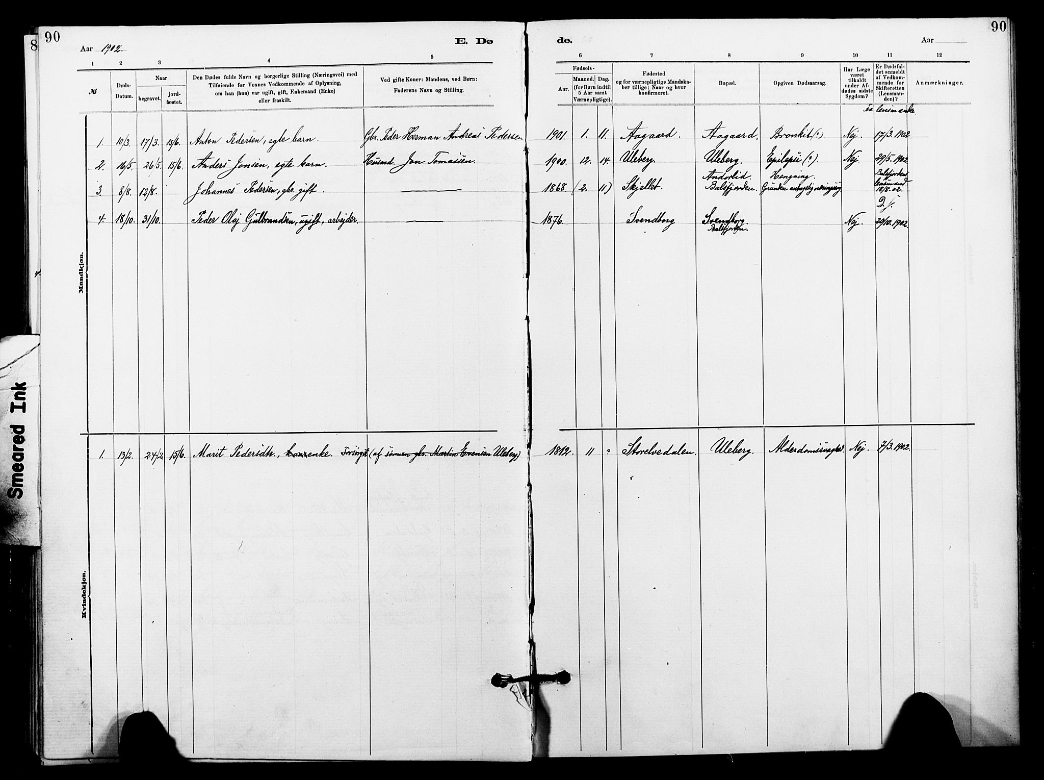 Målselv sokneprestembete, AV/SATØ-S-1311/G/Ga/Gaa/L0006kirke: Parish register (official) no. 6, 1884-1902, p. 90