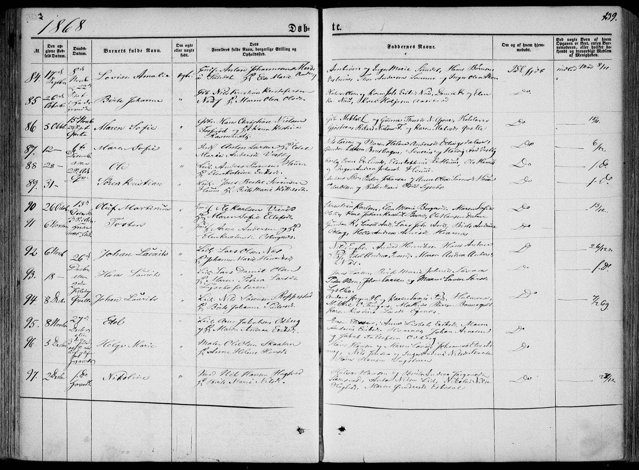 Hedrum kirkebøker, AV/SAKO-A-344/F/Fa/L0007: Parish register (official) no. I 7, 1857-1868, p. 139