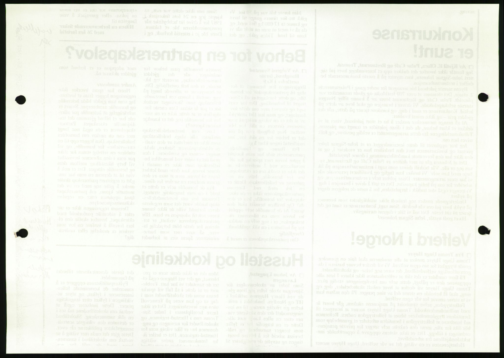 Det Norske Forbundet av 1948/Landsforeningen for Lesbisk og Homofil Frigjøring, AV/RA-PA-1216/D/Da/L0001: Partnerskapsloven, 1990-1993, p. 1440