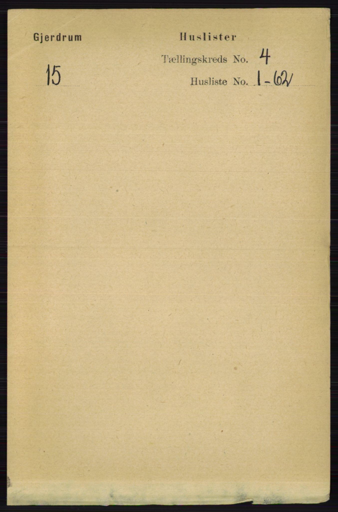 RA, 1891 census for 0234 Gjerdrum, 1891, p. 1749
