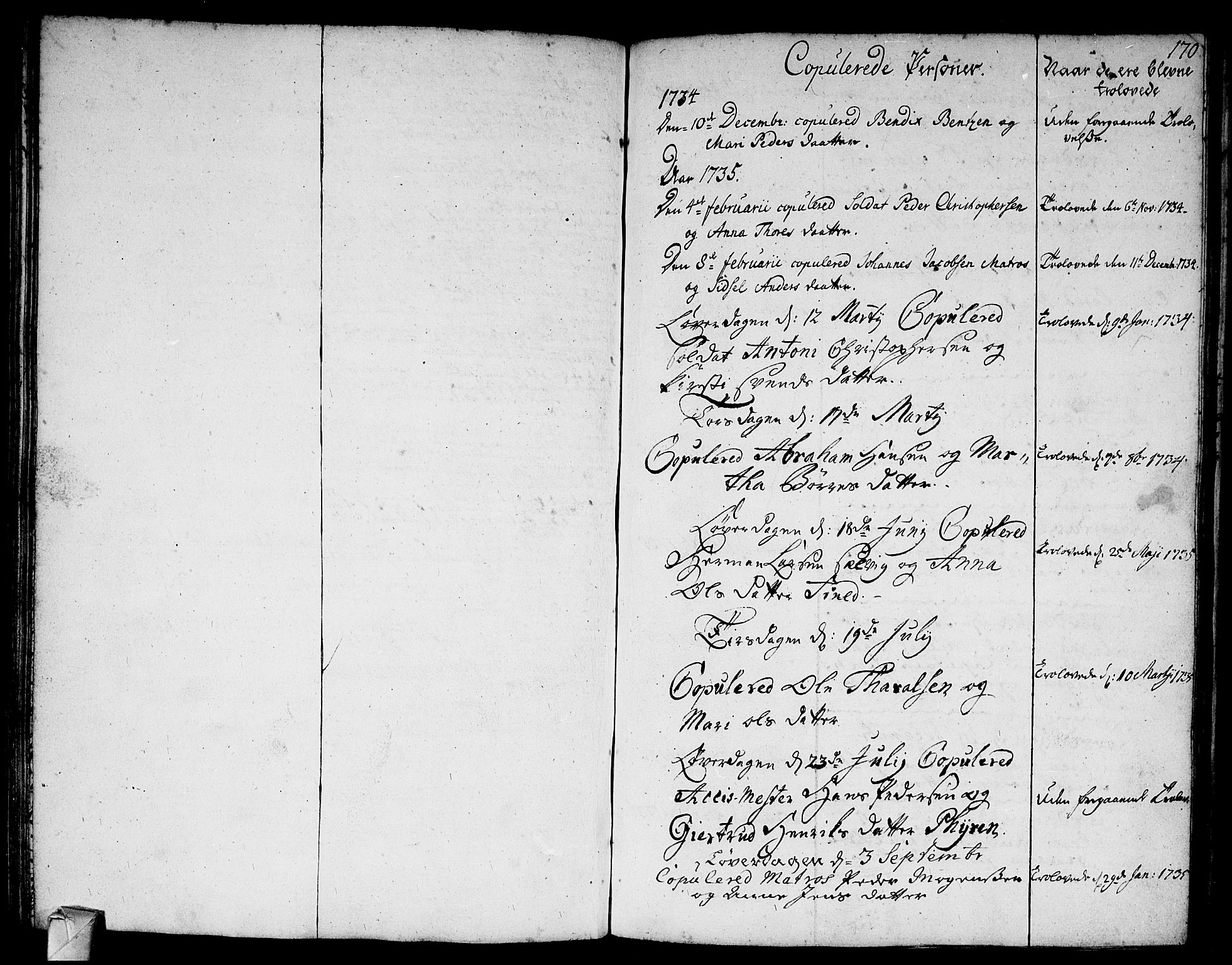 Strømsø kirkebøker, SAKO/A-246/F/Fa/L0005: Parish register (official) no. I 5, 1734-1739, p. 170