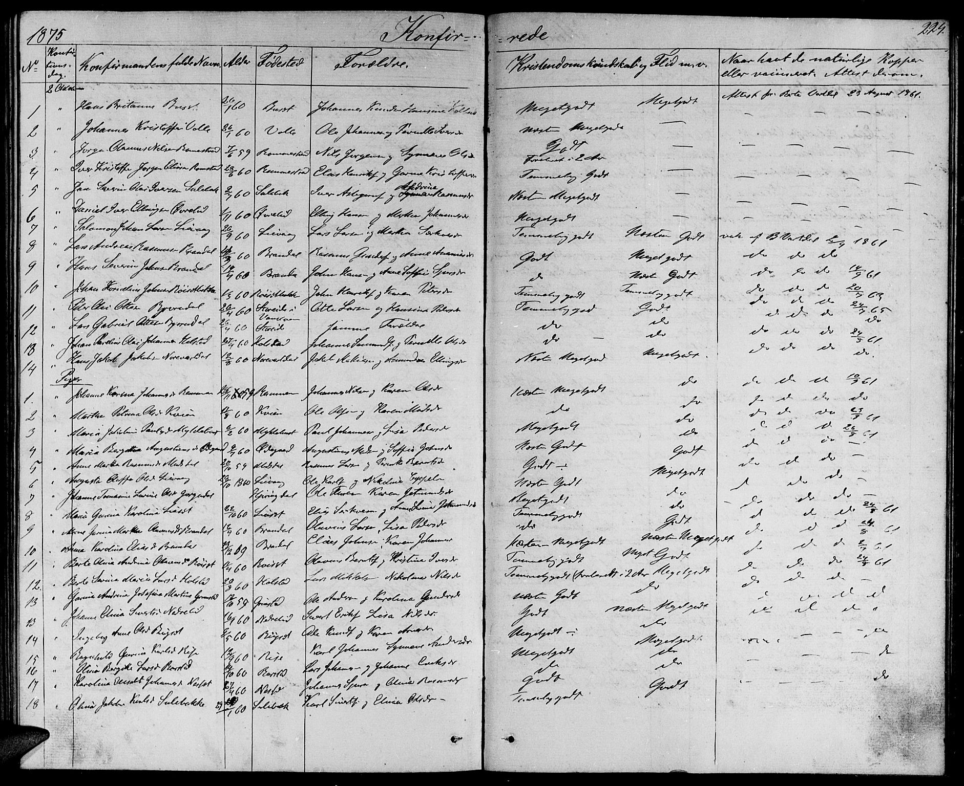 Ministerialprotokoller, klokkerbøker og fødselsregistre - Møre og Romsdal, AV/SAT-A-1454/510/L0124: Parish register (copy) no. 510C01, 1854-1877, p. 224