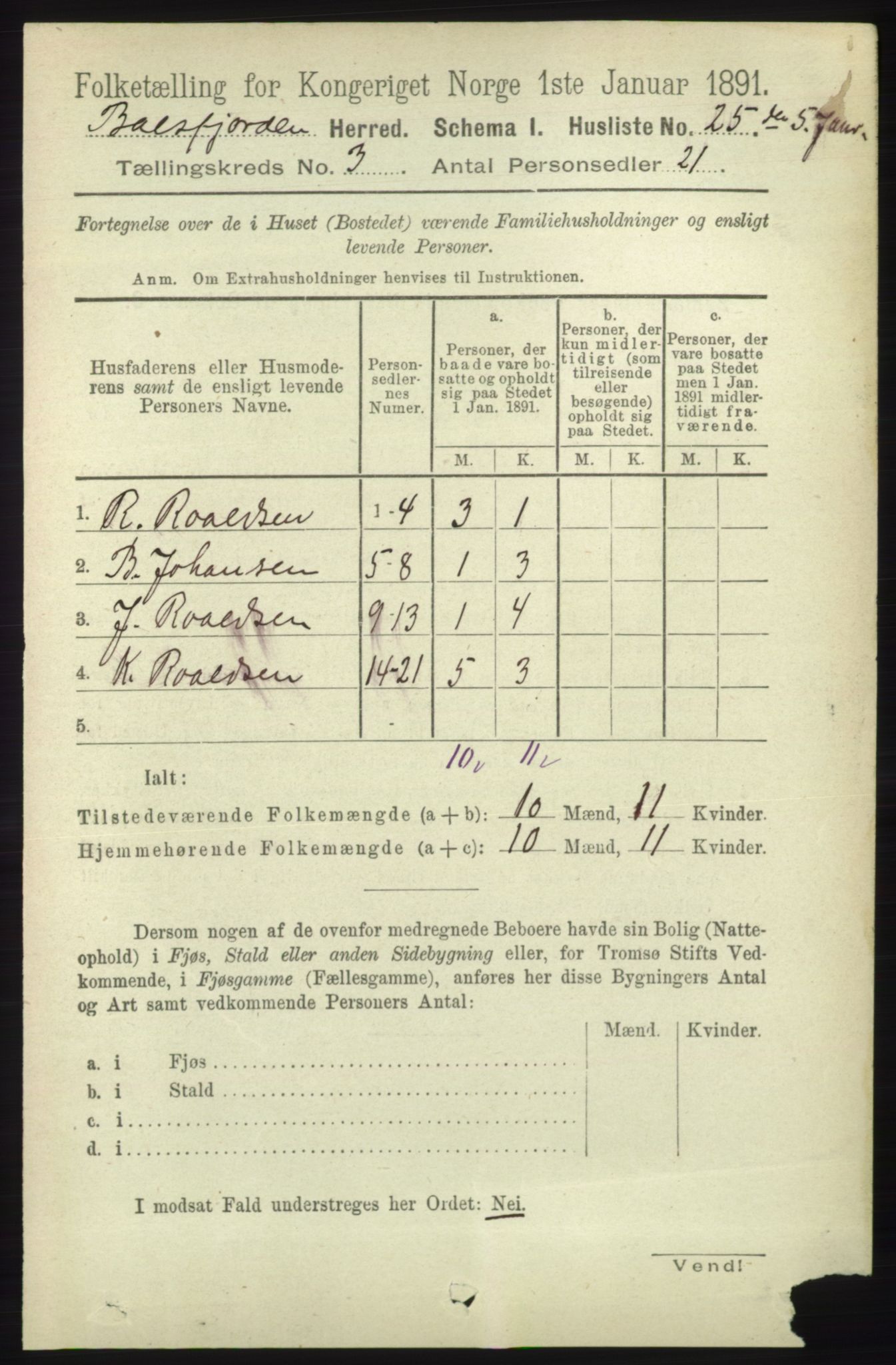 RA, 1891 census for 1933 Balsfjord, 1891, p. 844