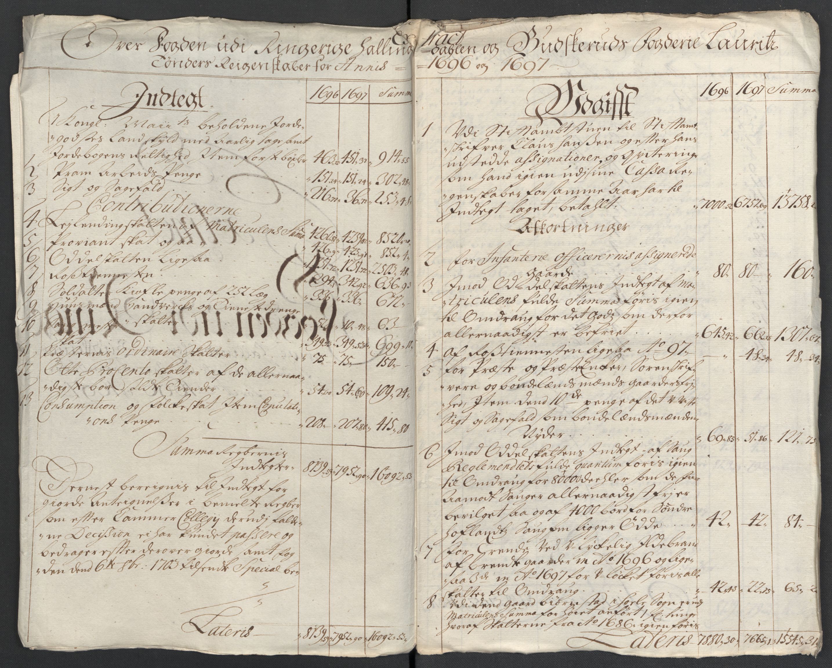 Rentekammeret inntil 1814, Reviderte regnskaper, Fogderegnskap, AV/RA-EA-4092/R22/L1454: Fogderegnskap Ringerike, Hallingdal og Buskerud, 1697, p. 375