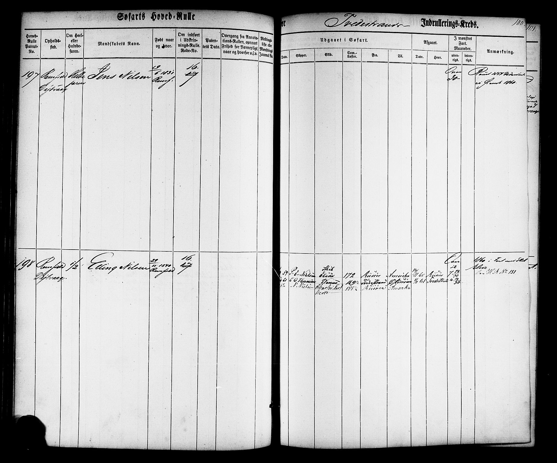 Tvedestrand mønstringskrets, AV/SAK-2031-0011/F/Fb/L0012: Hovedrulle nr 1-574, U-28, 1860-1870, p. 102