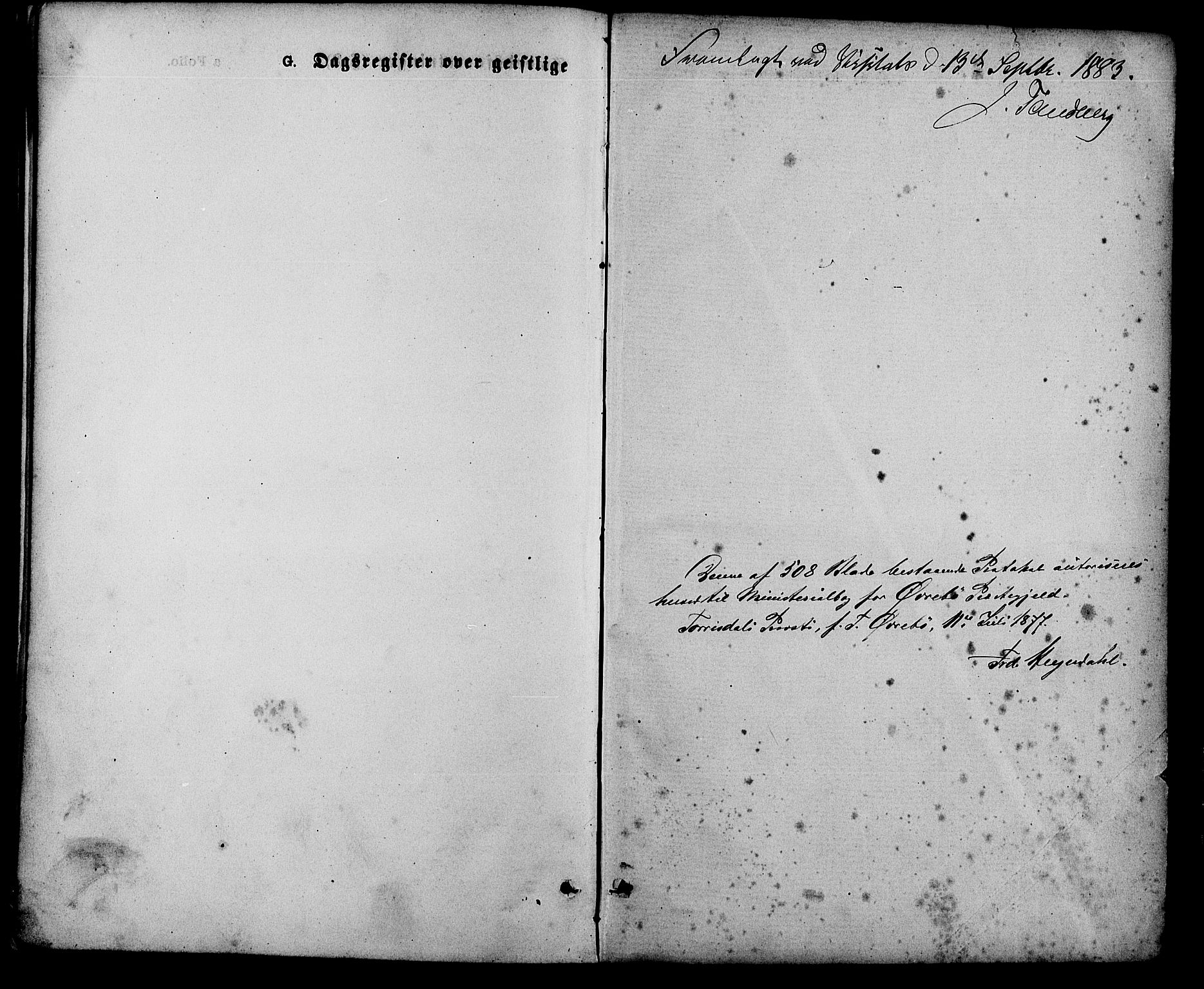 Vennesla sokneprestkontor, SAK/1111-0045/Fa/Fac/L0008: Parish register (official) no. A 8, 1874-1883