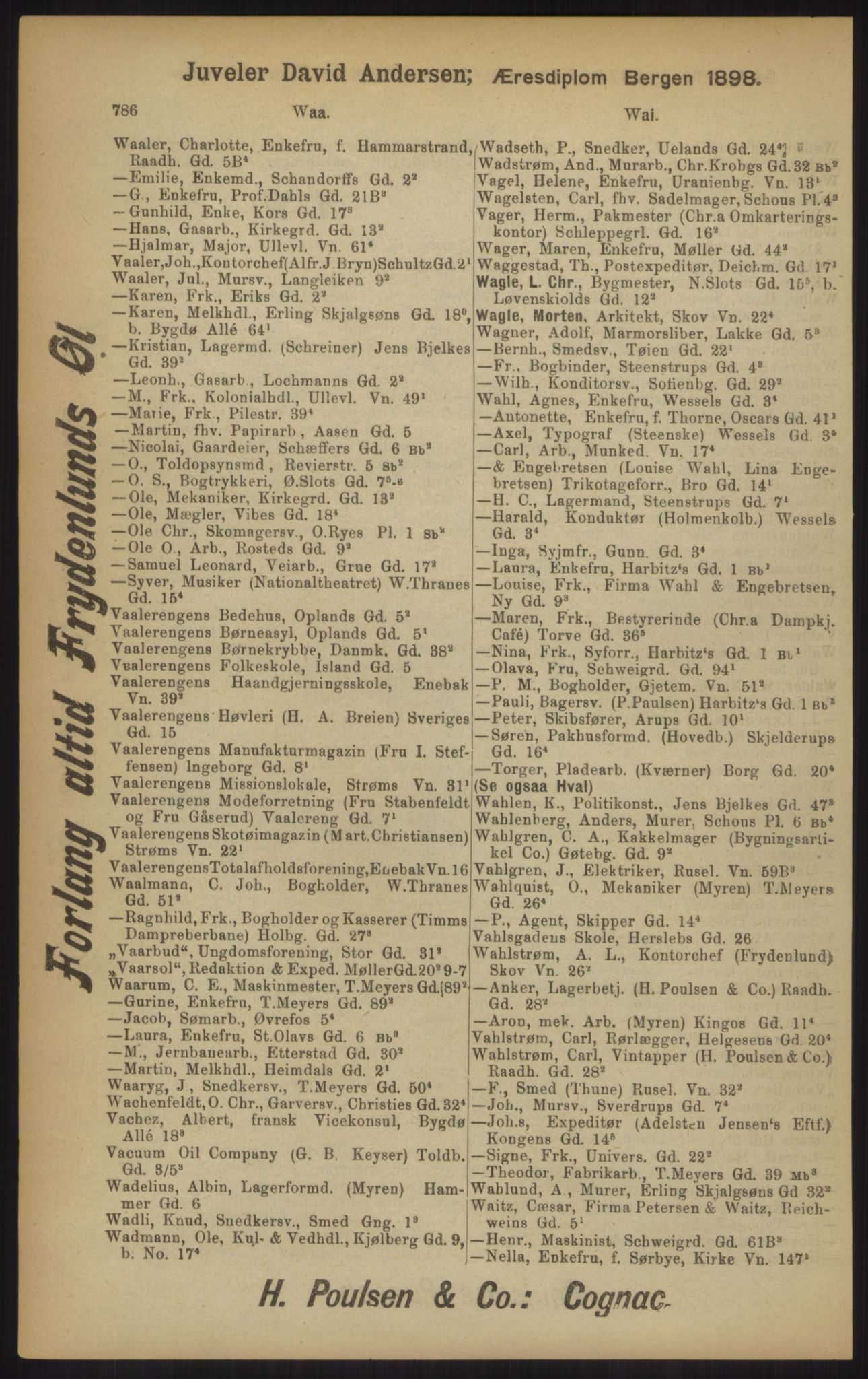 Kristiania/Oslo adressebok, PUBL/-, 1902, p. 786