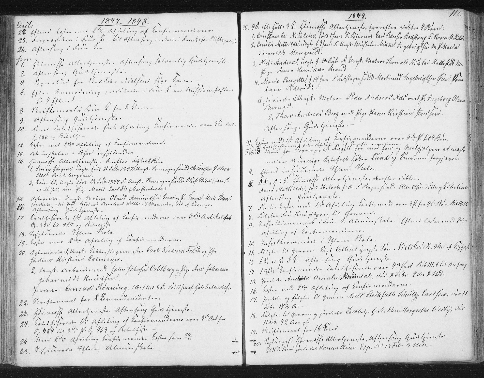 Ministerialprotokoller, klokkerbøker og fødselsregistre - Sør-Trøndelag, SAT/A-1456/602/L0127: Curate's parish register no. 602B01, 1821-1875, p. 112