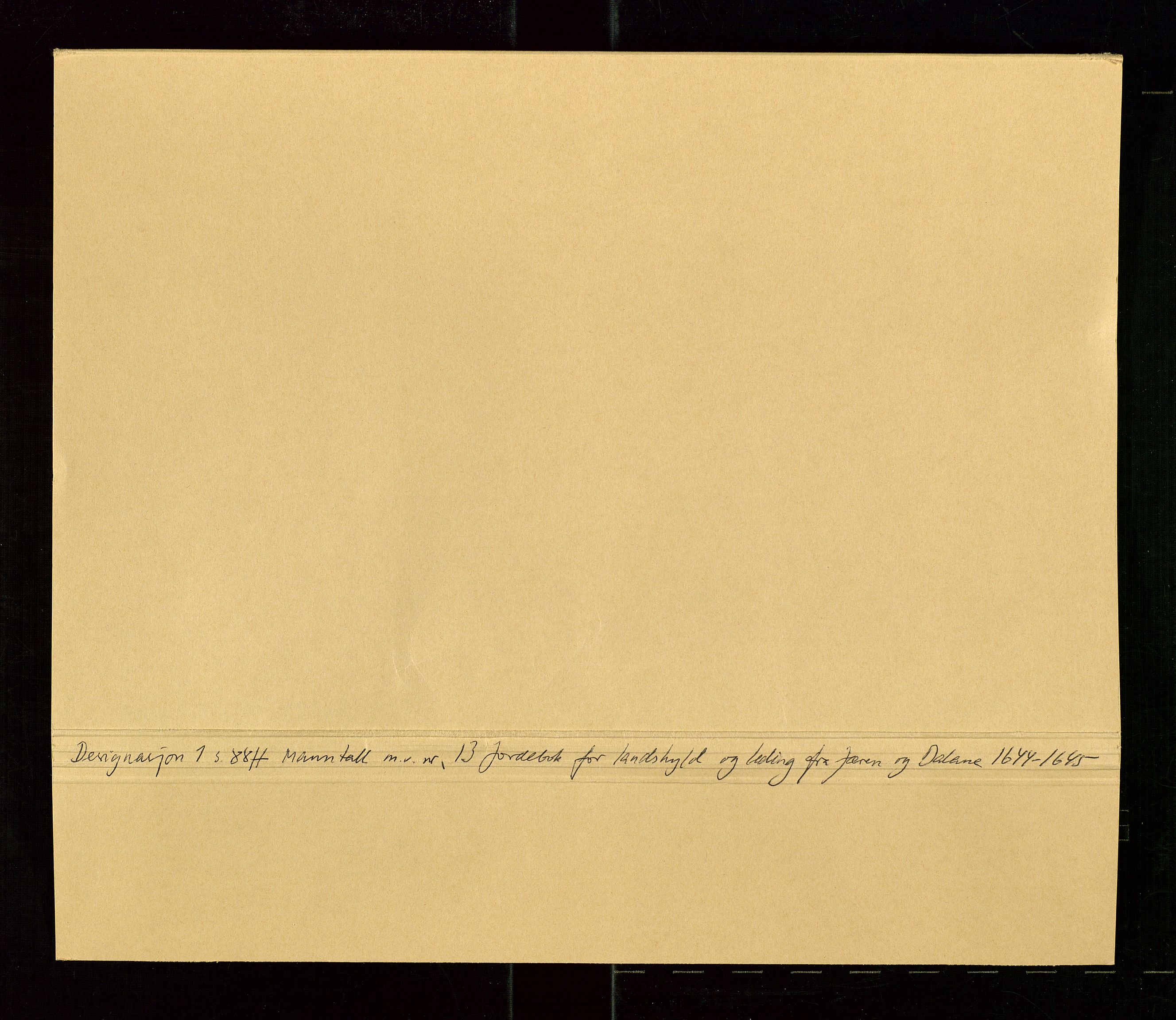Stavanger len, AV/SAST-A-101870/Ob/L0025: Diverse, 1644-1661, p. 1