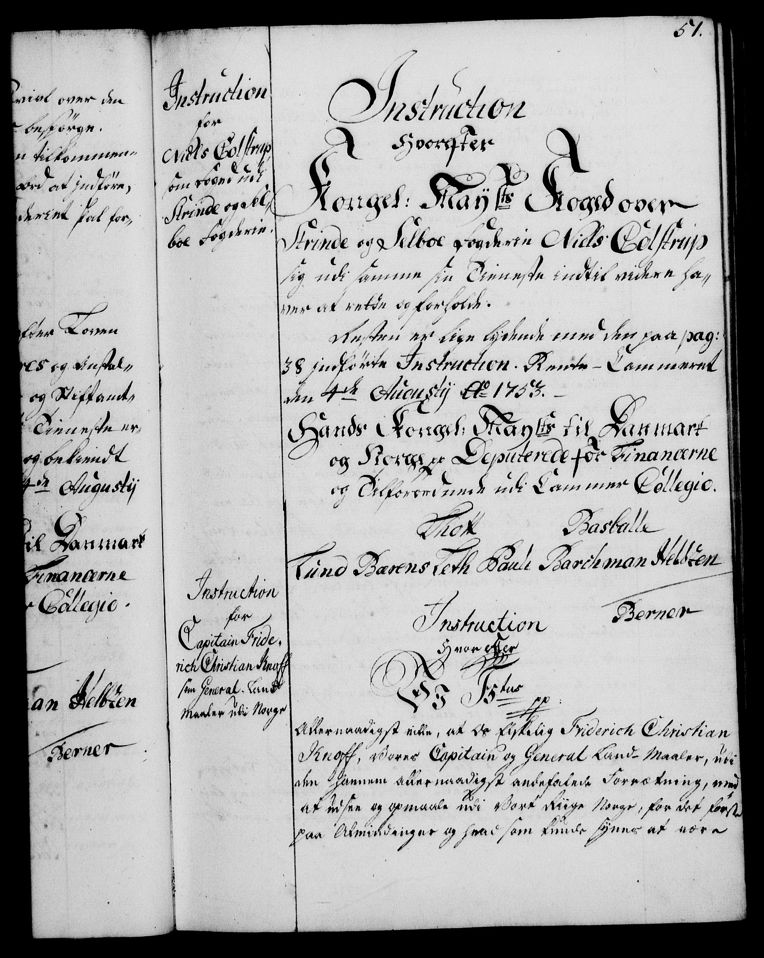 Rentekammeret, Kammerkanselliet, RA/EA-3111/G/Gg/Ggi/L0003: Norsk instruksjonsprotokoll med register (merket RK 53.36), 1751-1775, p. 51
