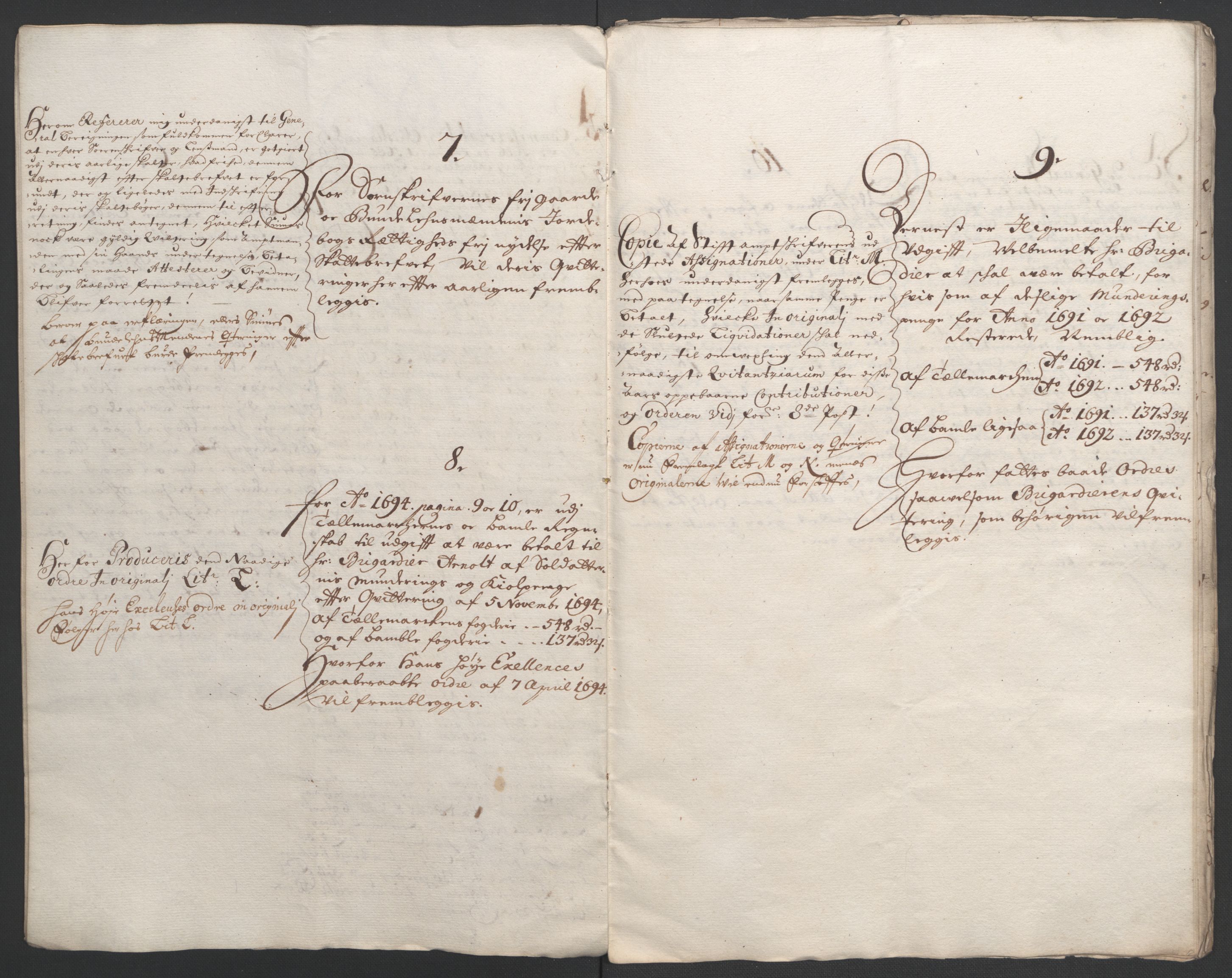 Rentekammeret inntil 1814, Reviderte regnskaper, Fogderegnskap, AV/RA-EA-4092/R36/L2092: Fogderegnskap Øvre og Nedre Telemark og Bamble, 1694, p. 282