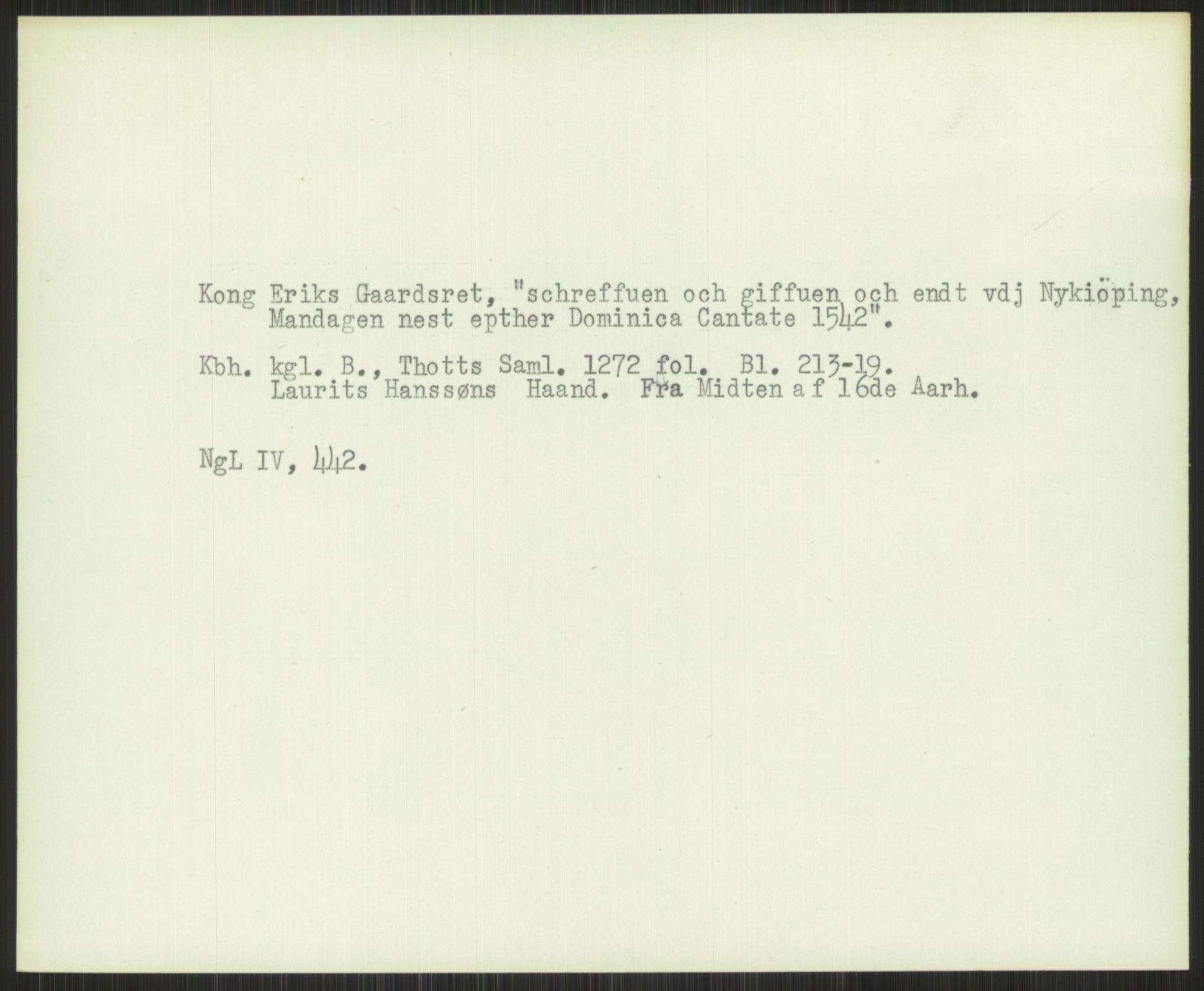 Norsk Historisk Kjeldeskrift-Institutt (NHKI), AV/RA-S-6117/G/Gc/L0030: Tematisk register til Gustav Storms håndskriftbeskrivelser i NgL bd. IV, 1381-1480, p. 316