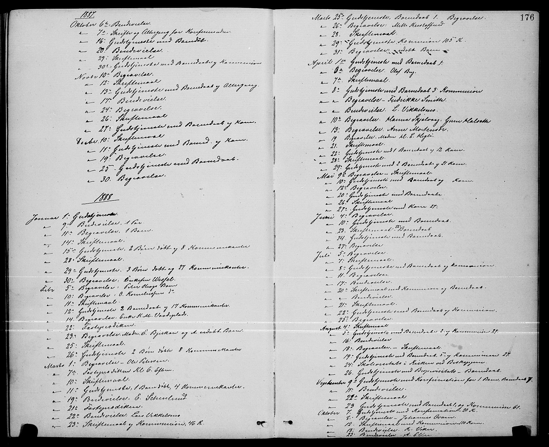 Ministerialprotokoller, klokkerbøker og fødselsregistre - Nord-Trøndelag, SAT/A-1458/739/L0374: Parish register (copy) no. 739C02, 1883-1898, p. 176