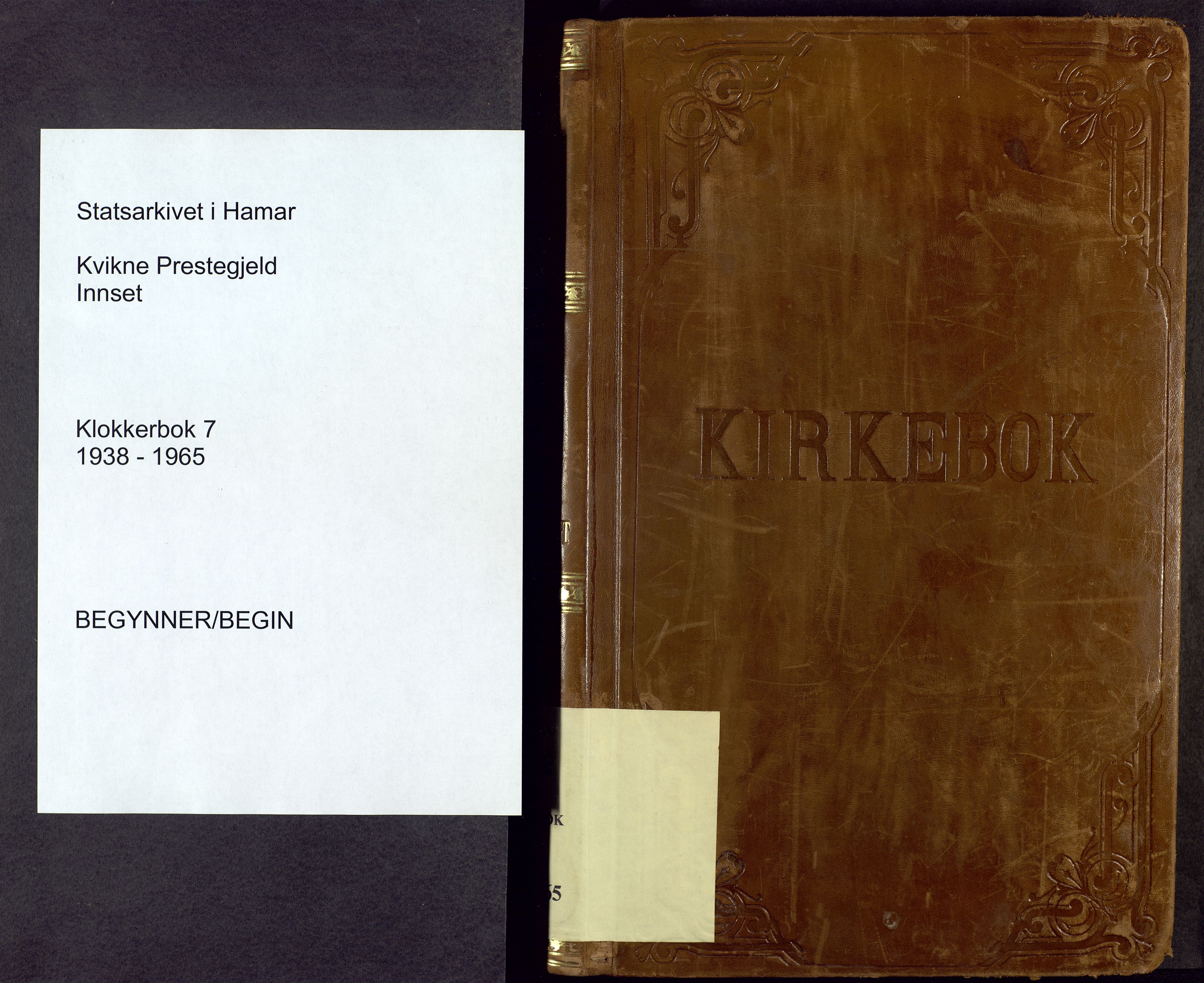 Kvikne prestekontor, SAH/PREST-064/H/Ha/Hab/L0007: Parish register (copy) no. 7, 1938-1965
