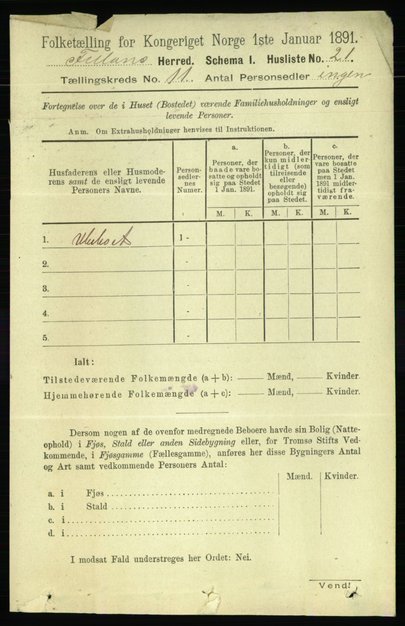 RA, 1891 census for 1616 Fillan, 1891, p. 2976