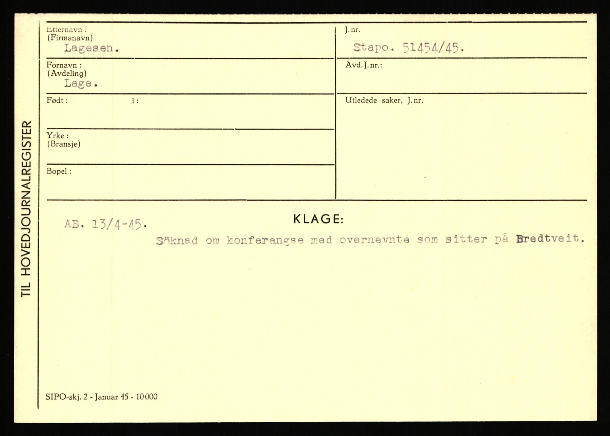 Statspolitiet - Hovedkontoret / Osloavdelingen, AV/RA-S-1329/C/Ca/L0009: Knutsen - Limstrand, 1943-1945, p. 2546