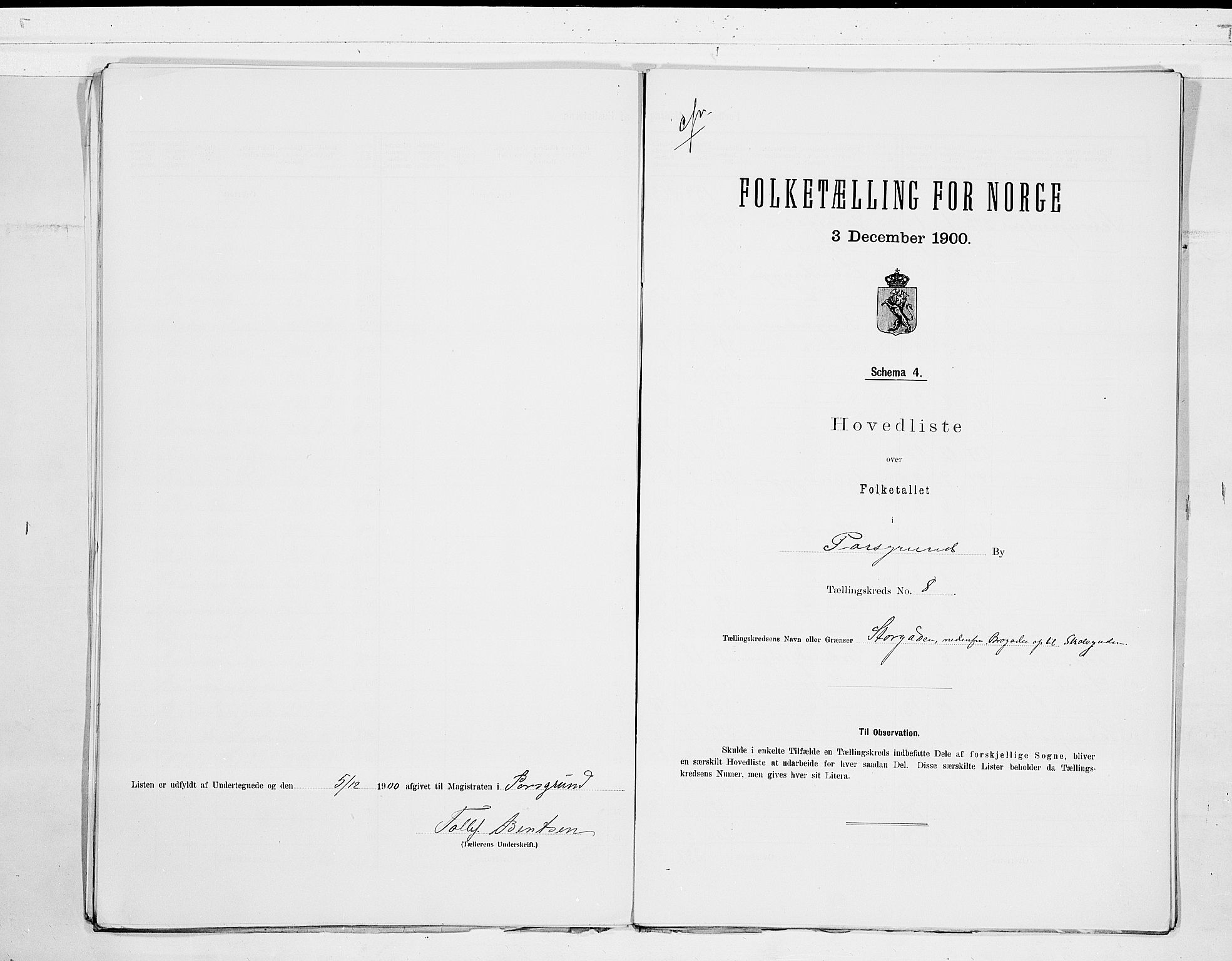 SAKO, 1900 census for Porsgrunn, 1900, p. 18