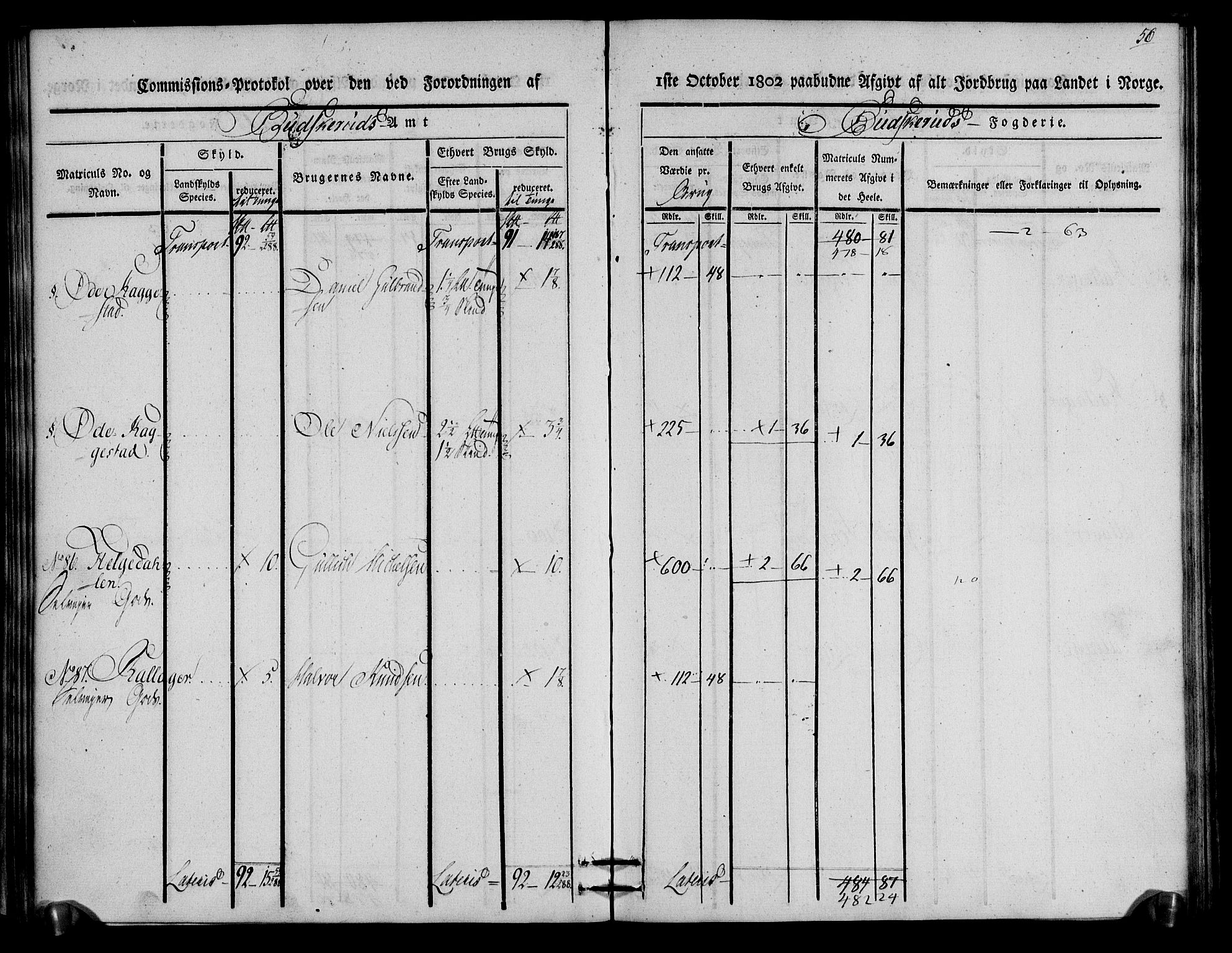 Rentekammeret inntil 1814, Realistisk ordnet avdeling, AV/RA-EA-4070/N/Ne/Nea/L0059: Buskerud fogderi. Kommisjonsprotokoll for Modum prestegjeld, 1803, p. 57