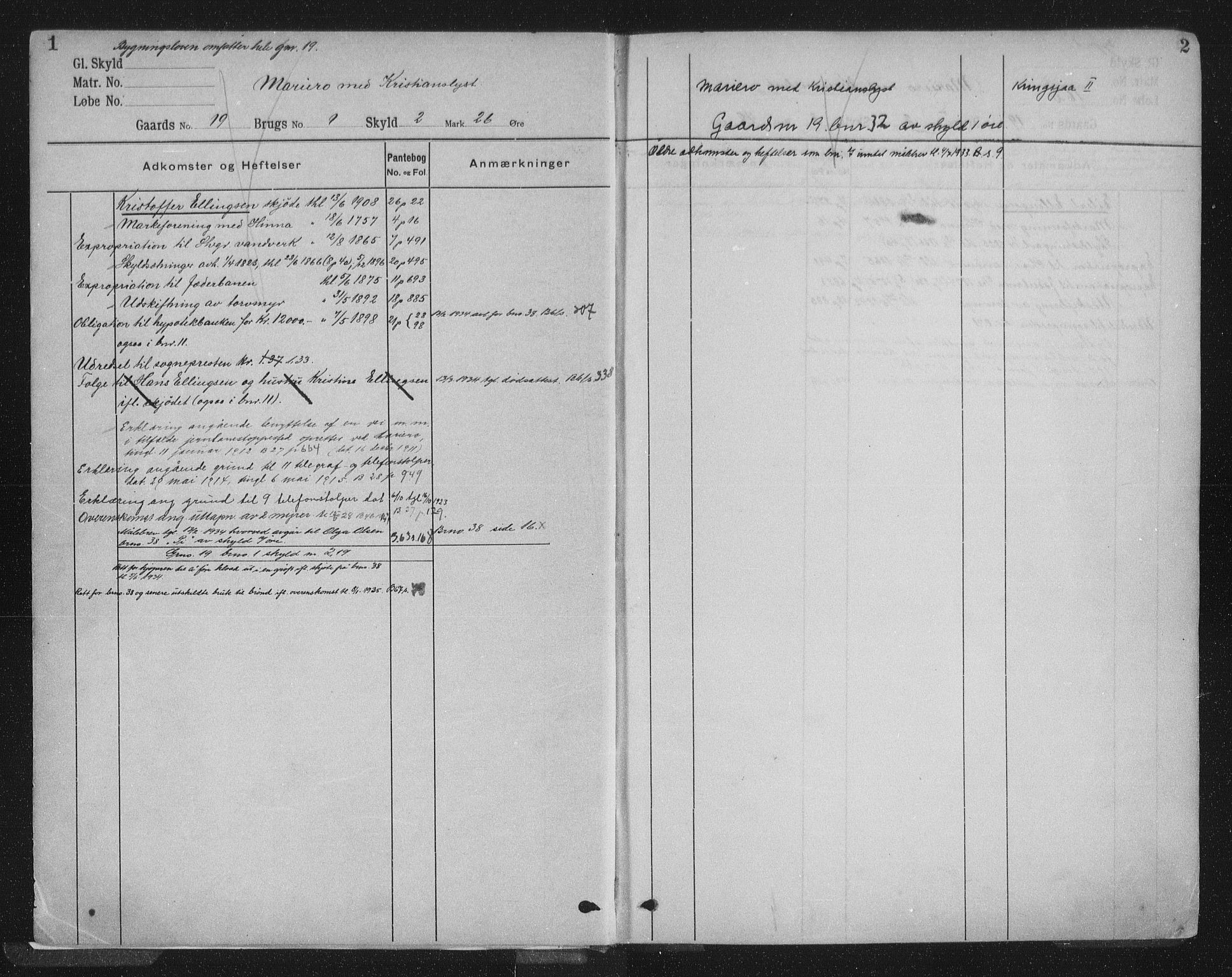 Jæren sorenskriveri, SAST/A-100310/01/4/41/41ABB/L0005: Mortgage register no. 41 ABB5, 1911, p. 1-2