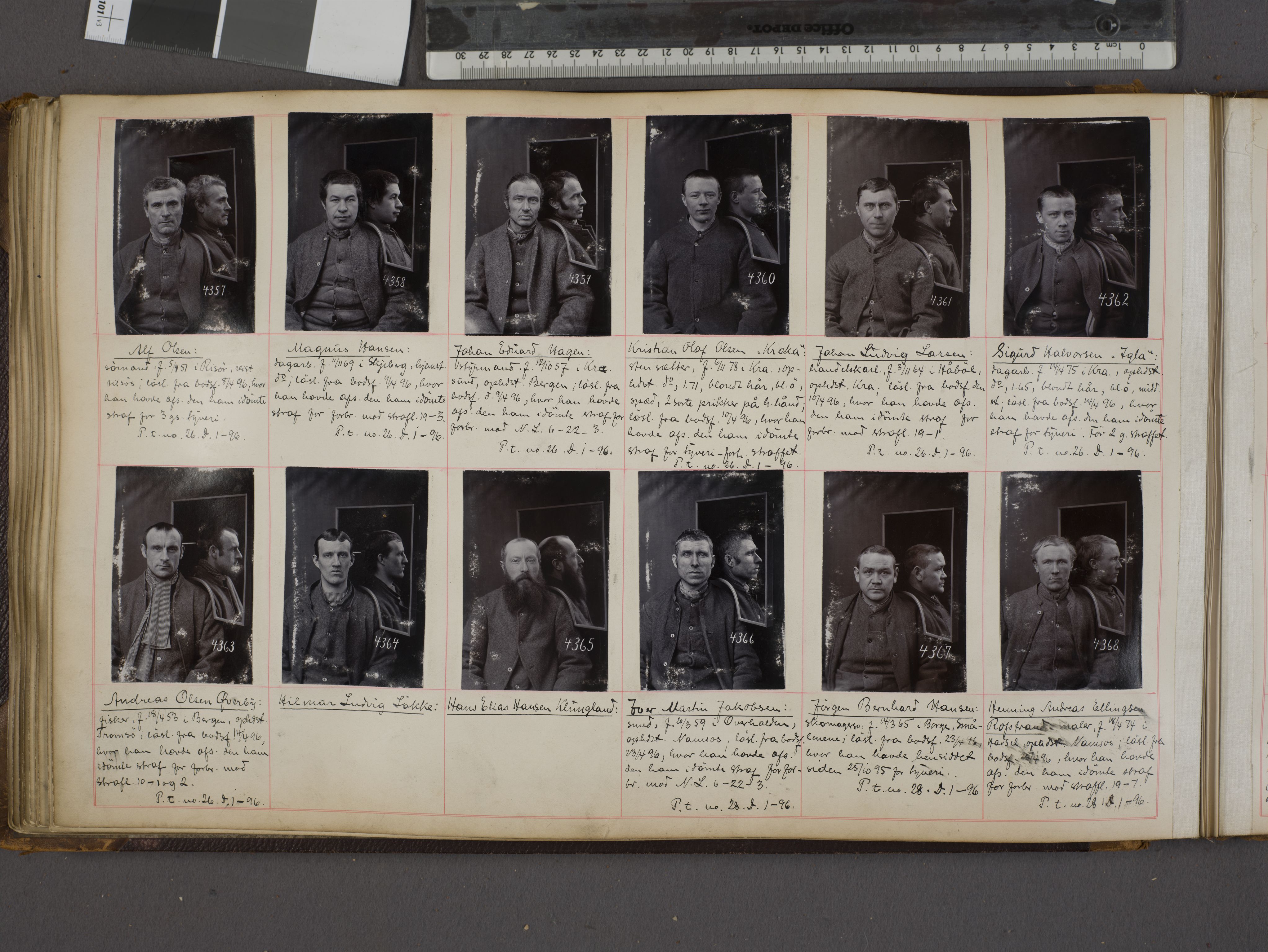 Oslo politikammer, Kriminalavdelingen, AV/SAO-A-11137/U/Ua/L0004: Forbryteralbum, 1895-1897, p. 28