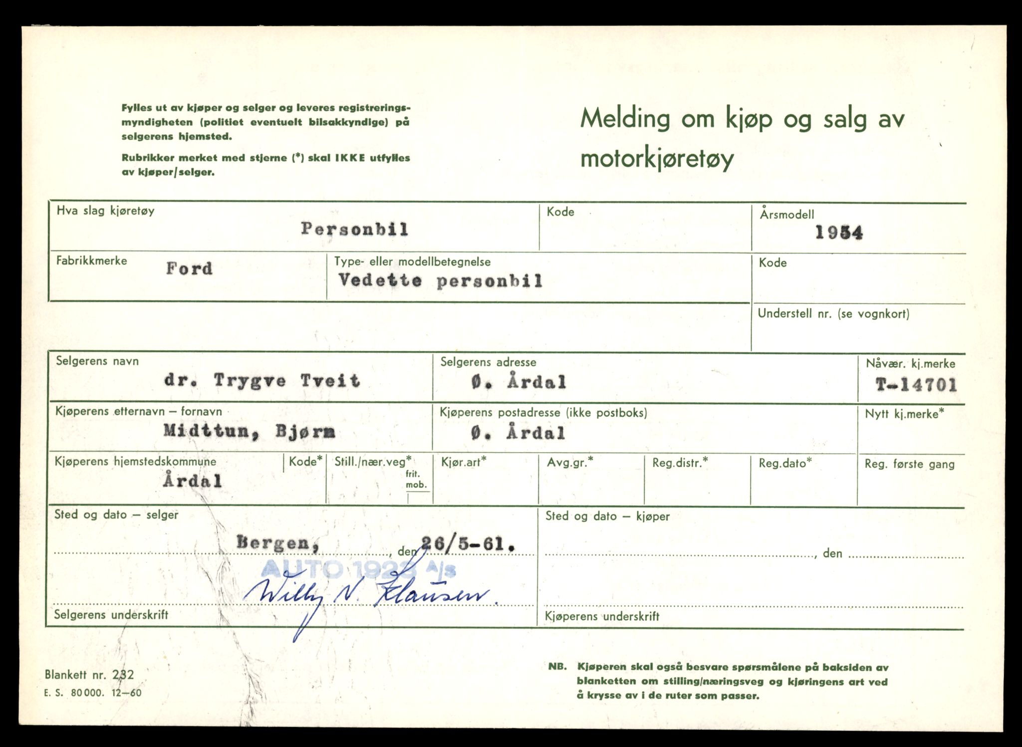 Møre og Romsdal vegkontor - Ålesund trafikkstasjon, SAT/A-4099/F/Fe/L0047: Registreringskort for kjøretøy T 14580 - T 14720, 1927-1998, p. 2845
