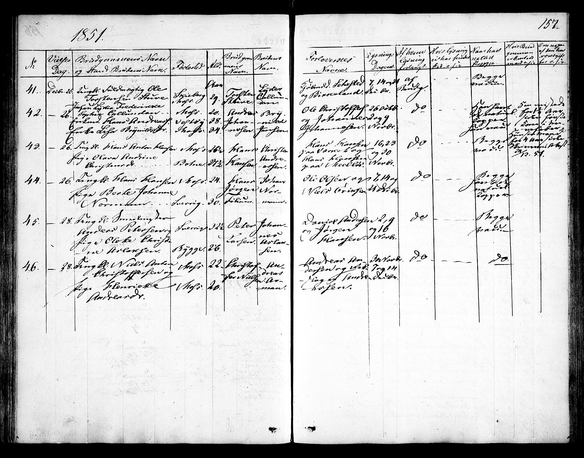 Moss prestekontor Kirkebøker, AV/SAO-A-2003/F/Fa/L0007: Parish register (official) no. I 7, 1845-1851, p. 157