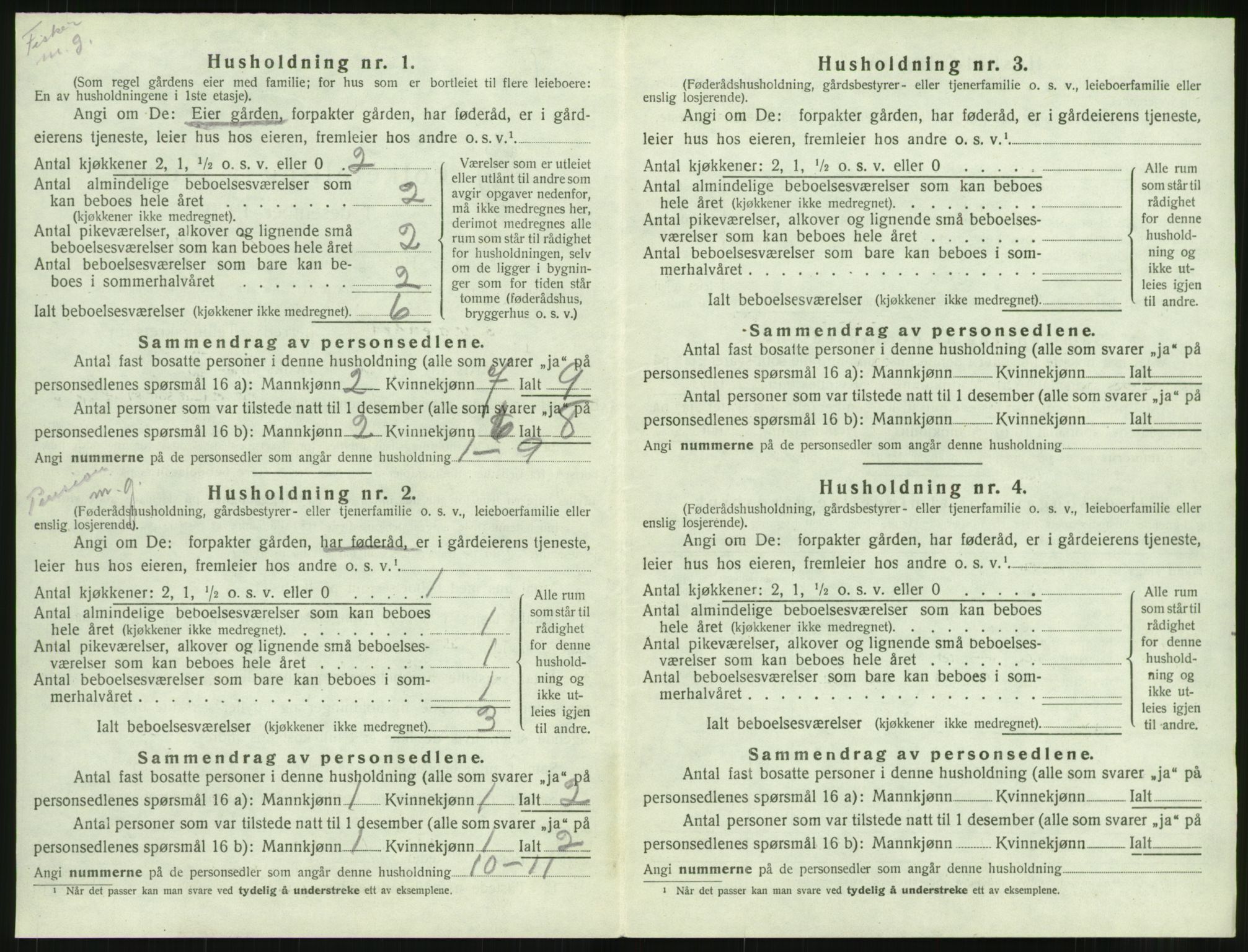 SAT, 1920 census for Hustad, 1920, p. 150