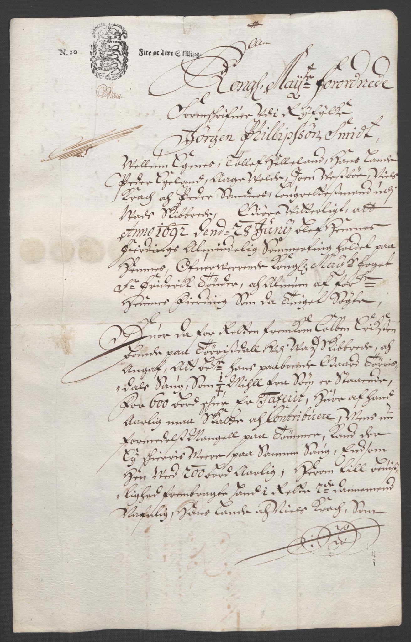 Rentekammeret inntil 1814, Reviderte regnskaper, Fogderegnskap, RA/EA-4092/R47/L2856: Fogderegnskap Ryfylke, 1689-1693, p. 545
