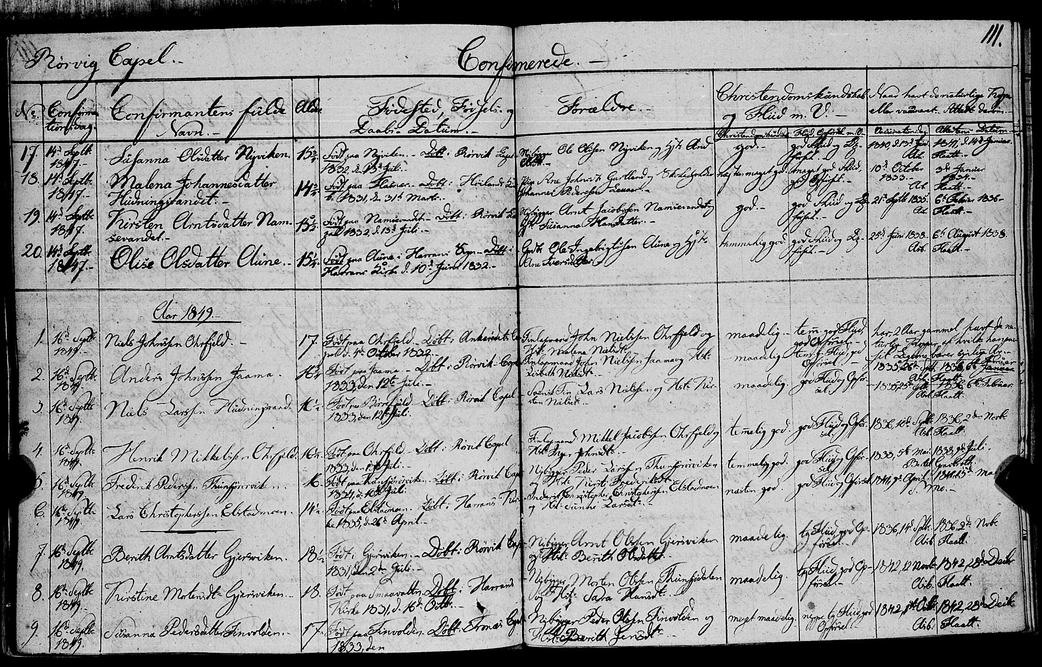 Ministerialprotokoller, klokkerbøker og fødselsregistre - Nord-Trøndelag, SAT/A-1458/762/L0538: Parish register (official) no. 762A02 /1, 1833-1879, p. 111